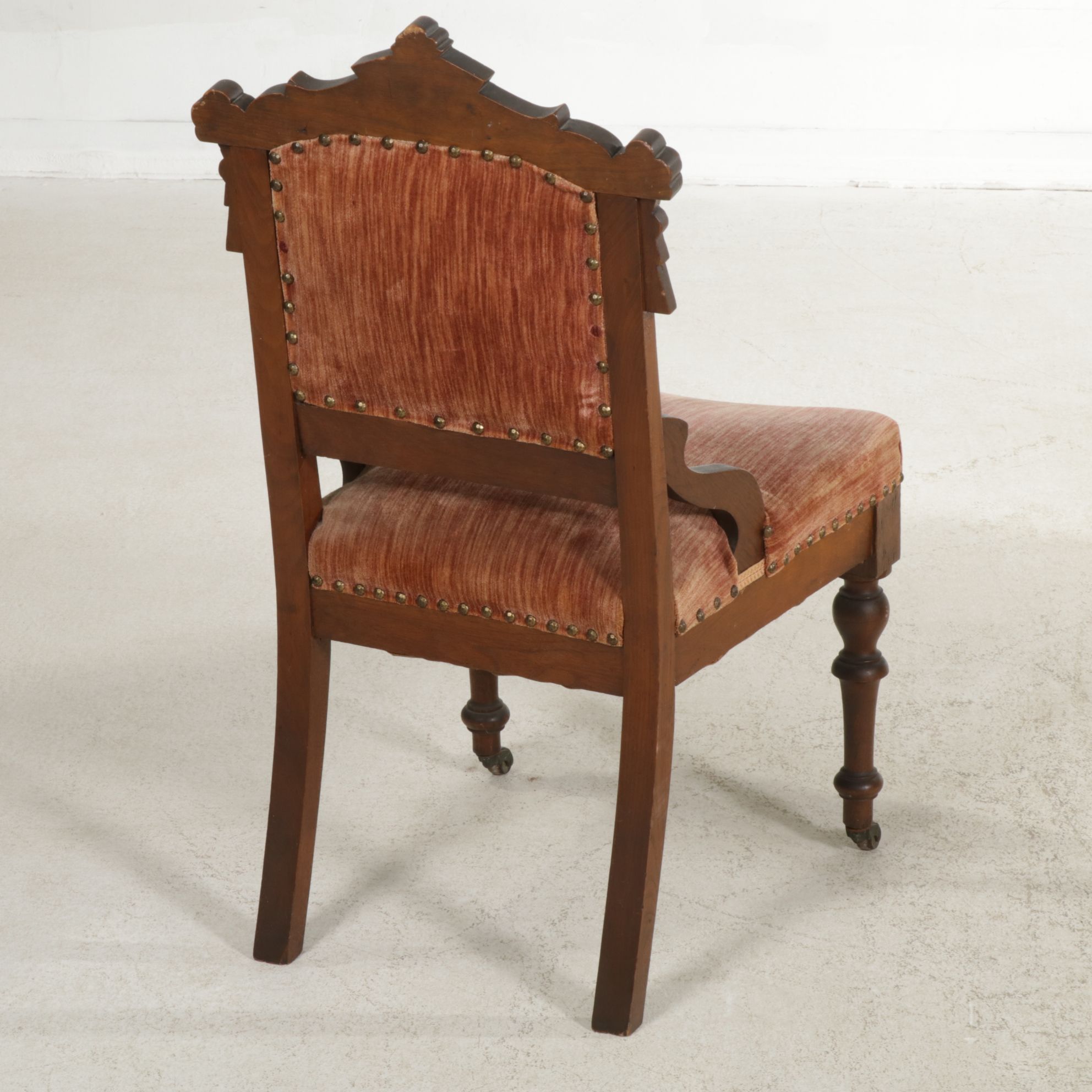 Victorian Mahogany Library Table and Side Chair, Late 19th to Early 20th Century