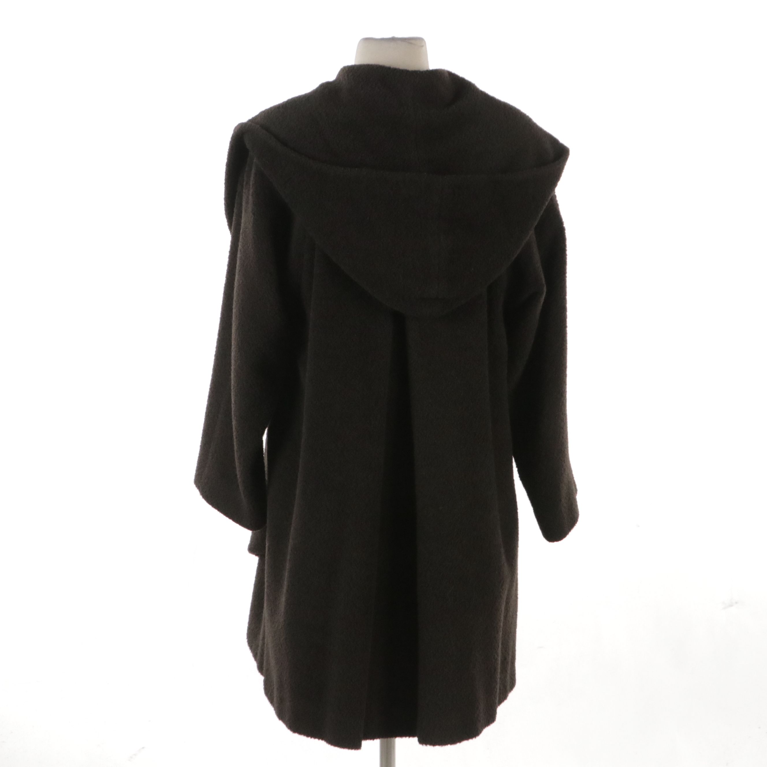 Searle Blatt Studio Coat Button-Front Swing Coat with Shoulder Wrap