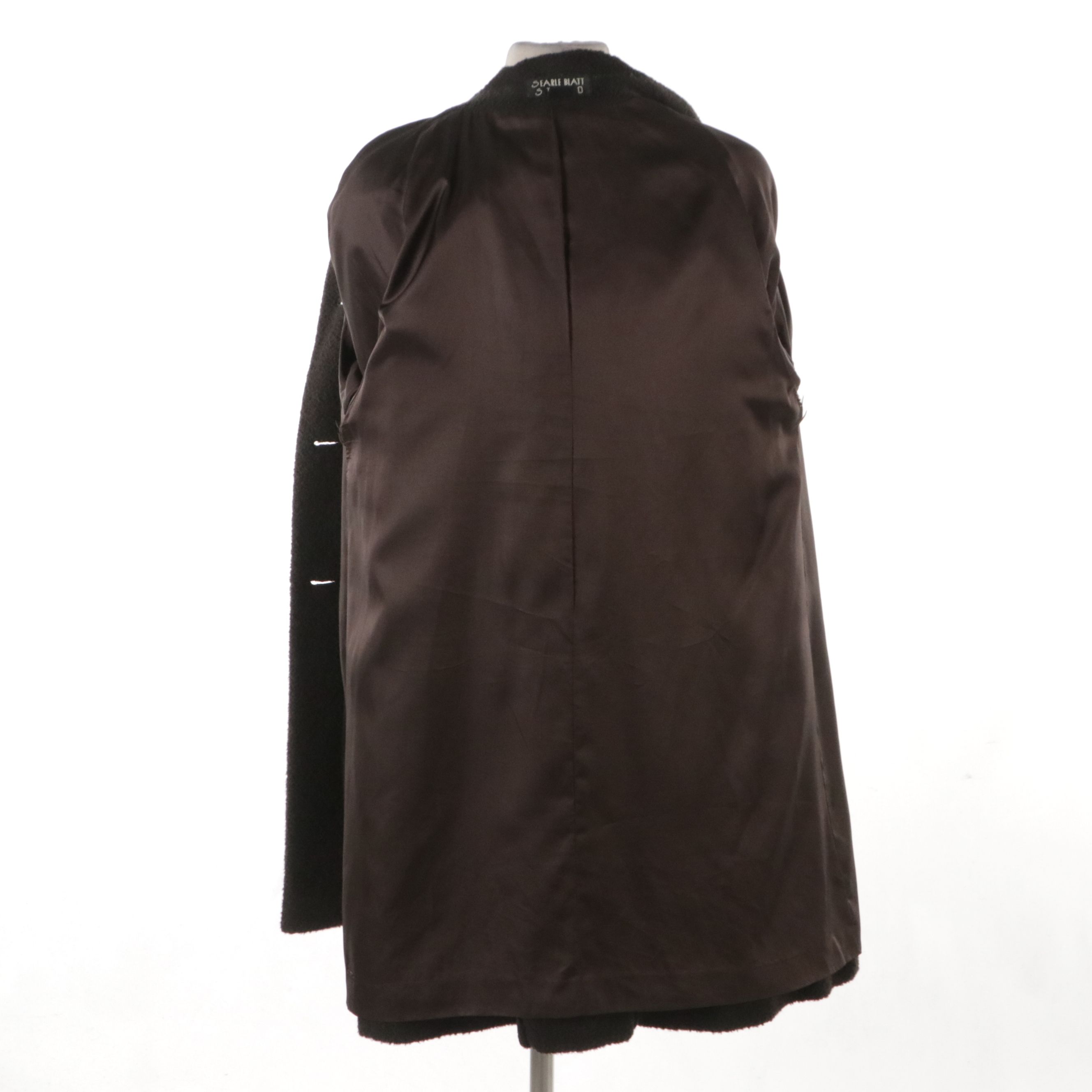 Searle Blatt Studio Coat Button-Front Swing Coat with Shoulder Wrap