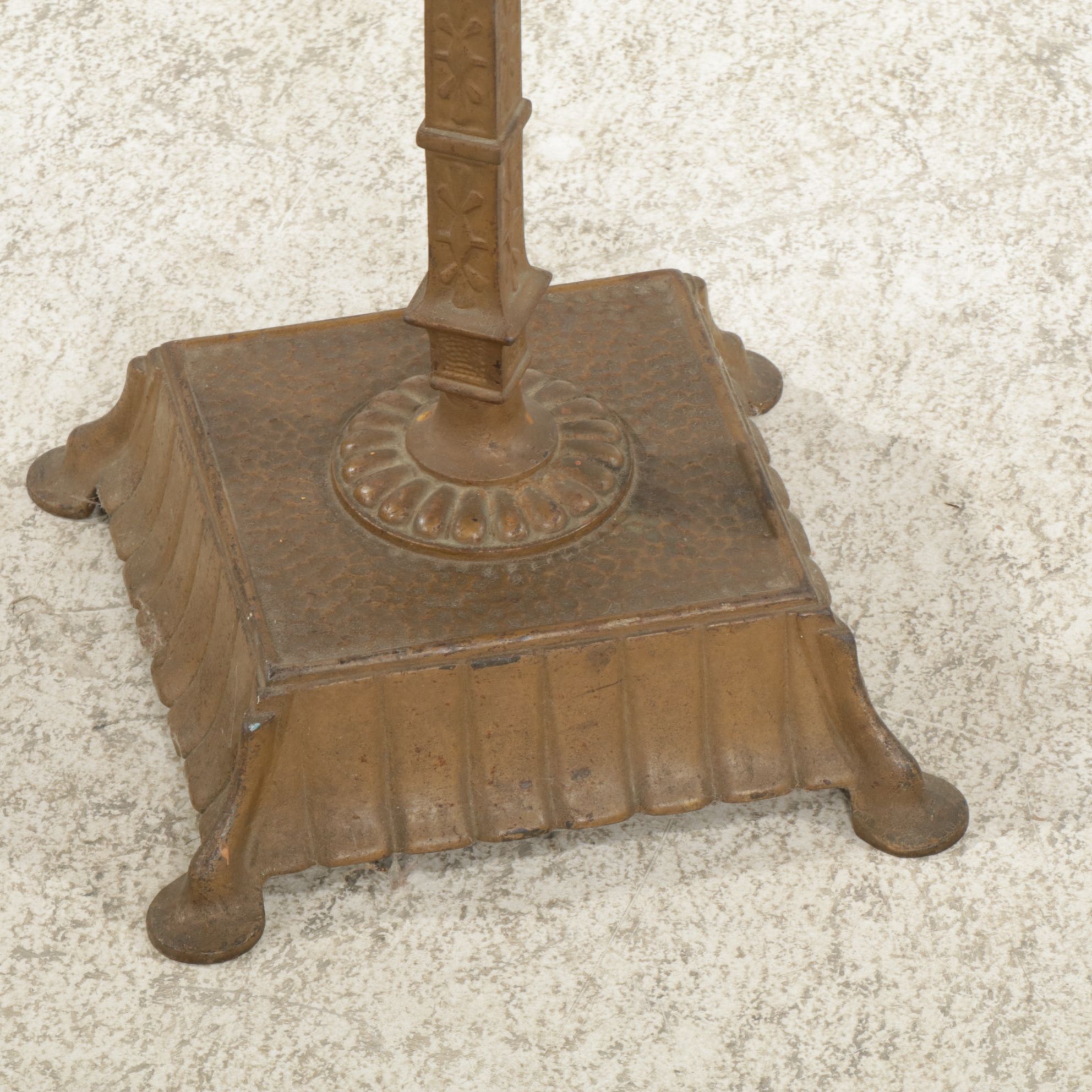 Aesthetic Movement Alabaster and Brass Smoking Stand, Early 20th Century