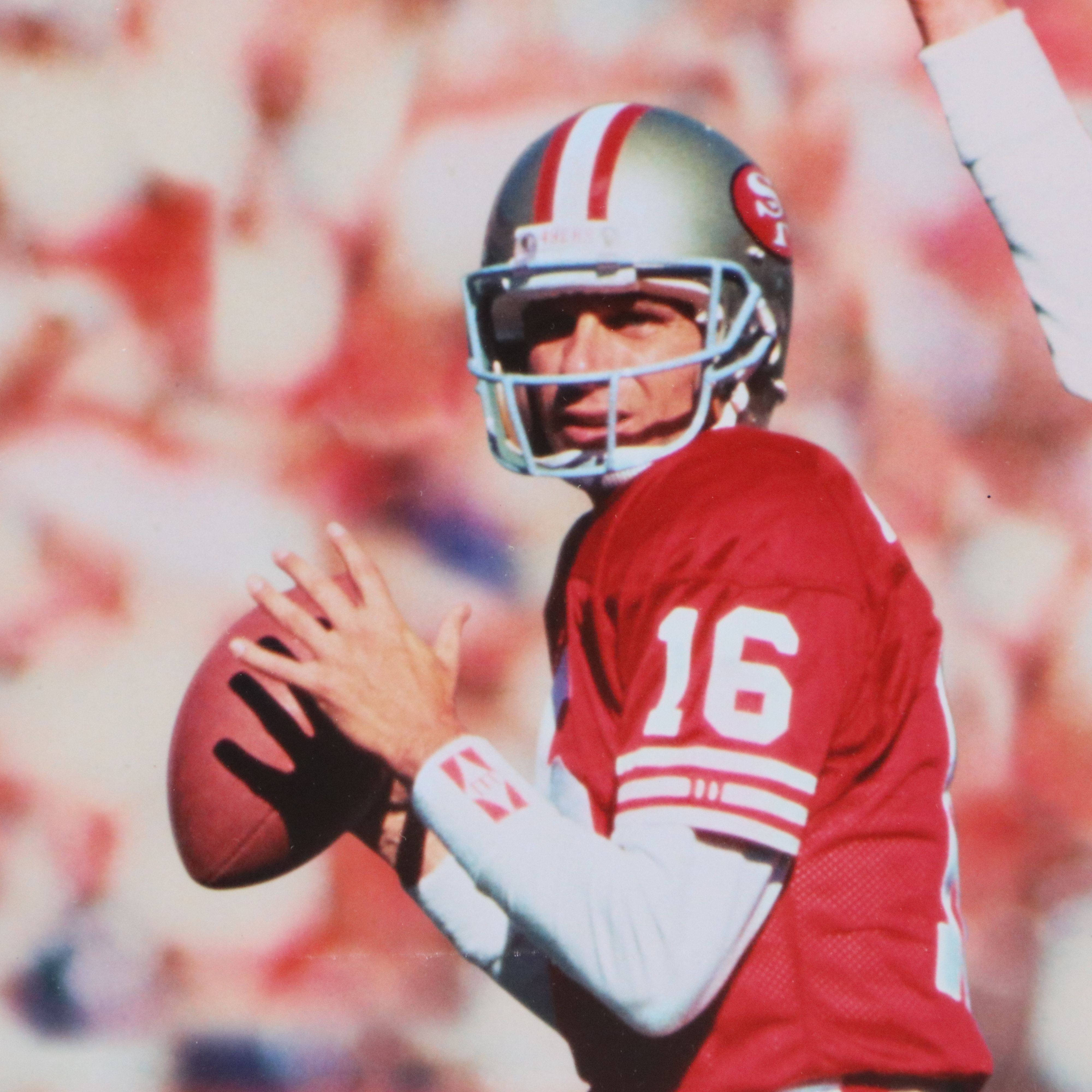 Signed Joe Montana 49ers Triple Exposure Digital Print, Late 20th Century