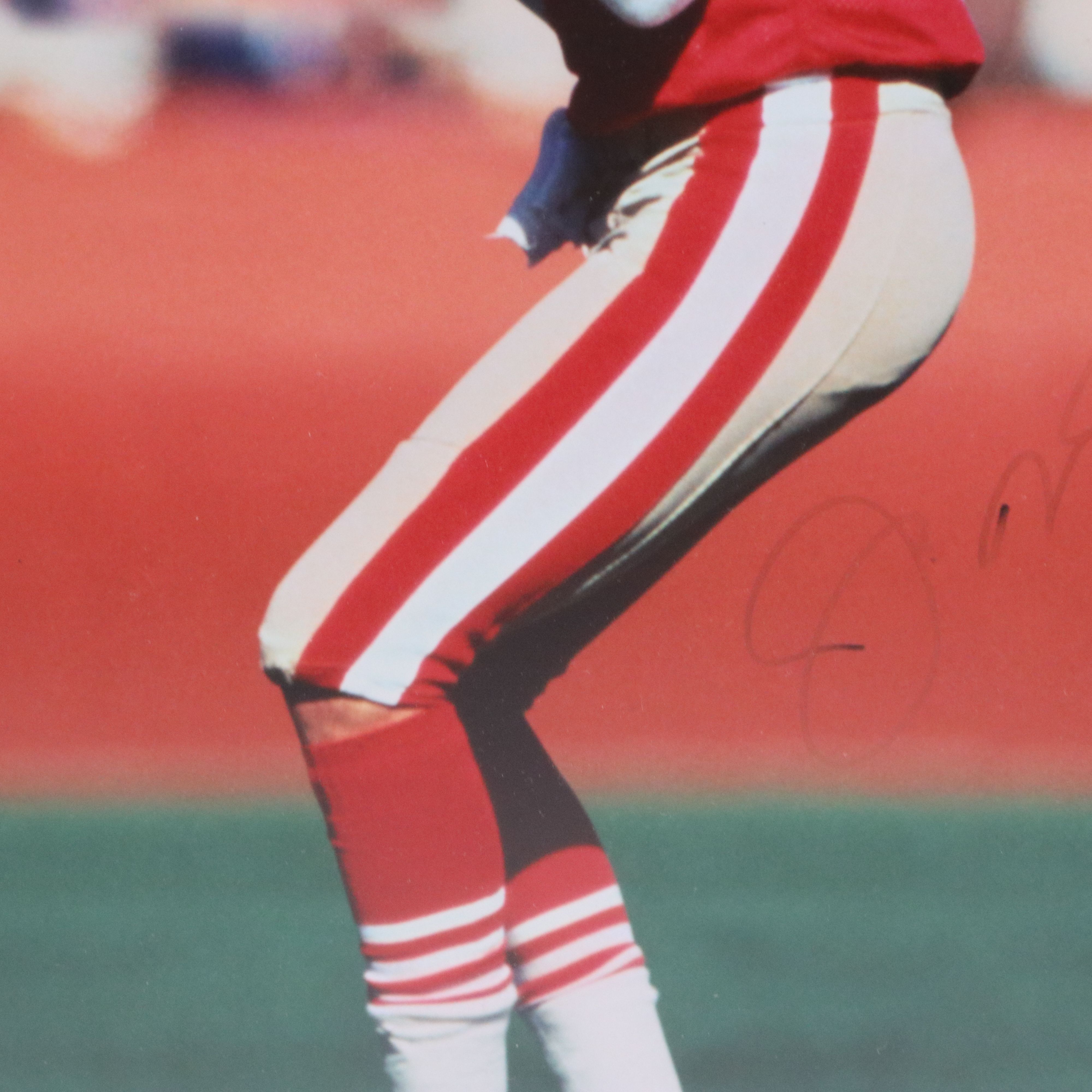 Signed Joe Montana 49ers Triple Exposure Digital Print, Late 20th Century