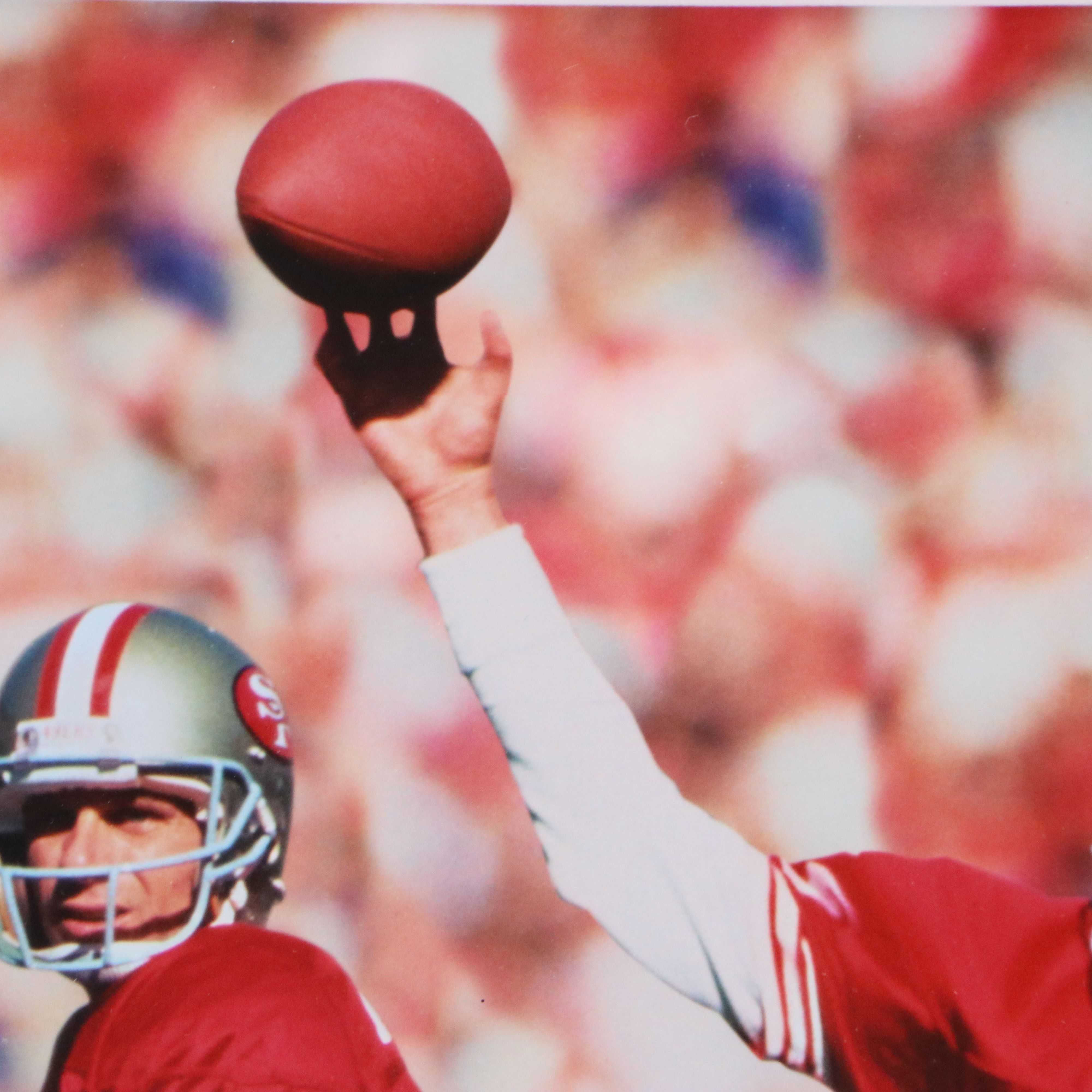Signed Joe Montana 49ers Triple Exposure Digital Print, Late 20th Century