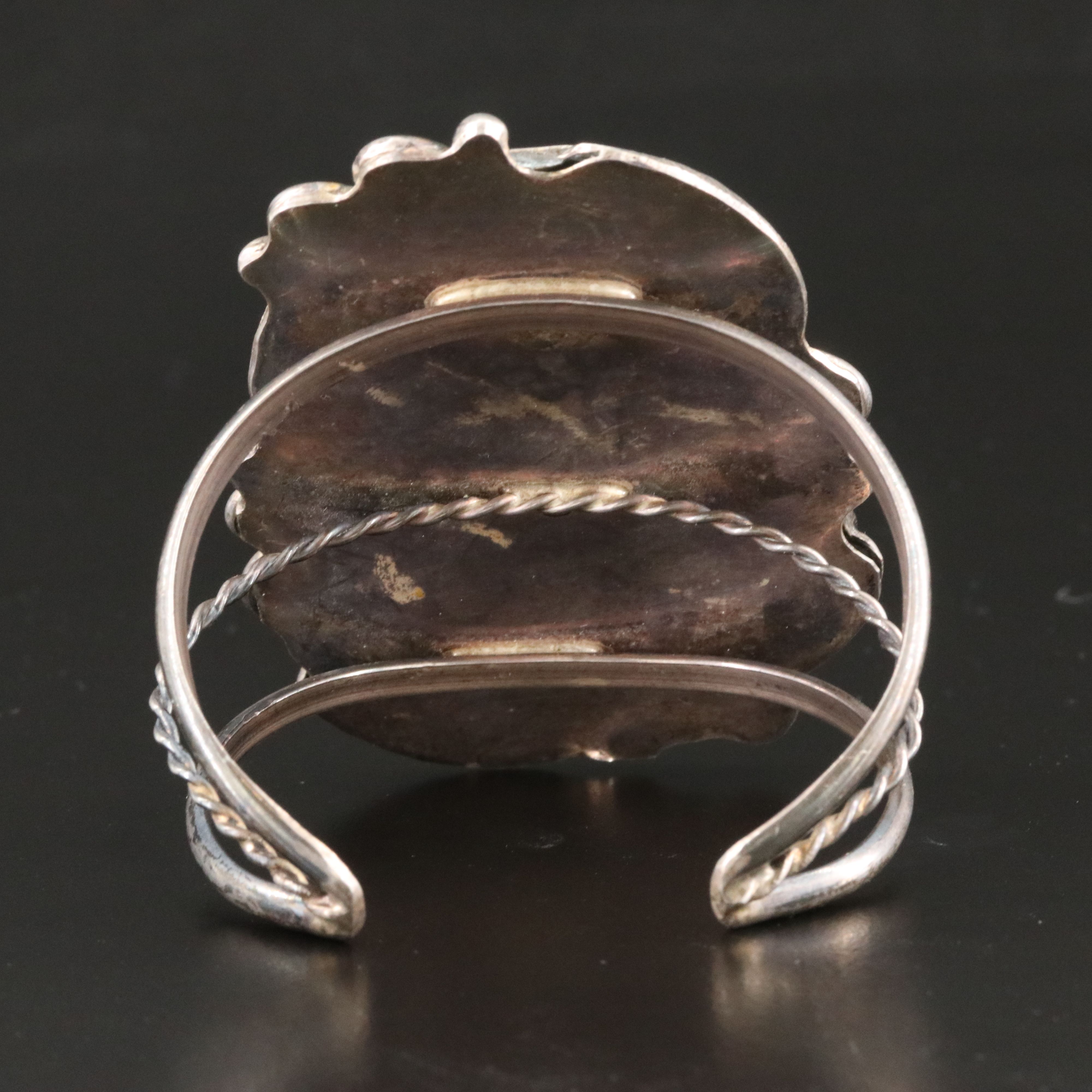 Western Sterling Turquoise Cuff Bracelet