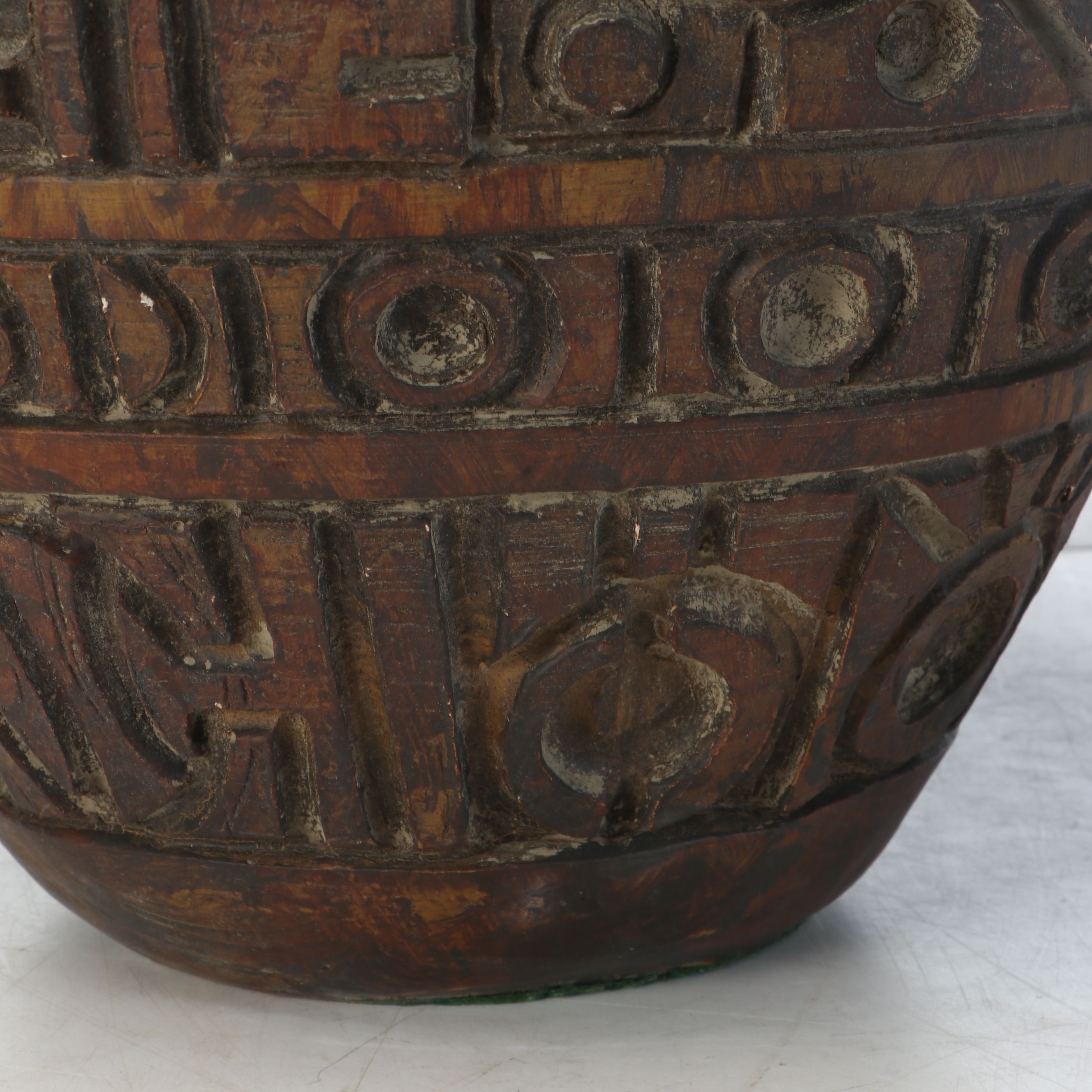 Mesoamerican Inspired Jar-Shaped Table Lamp, Mid to Late 20th C.