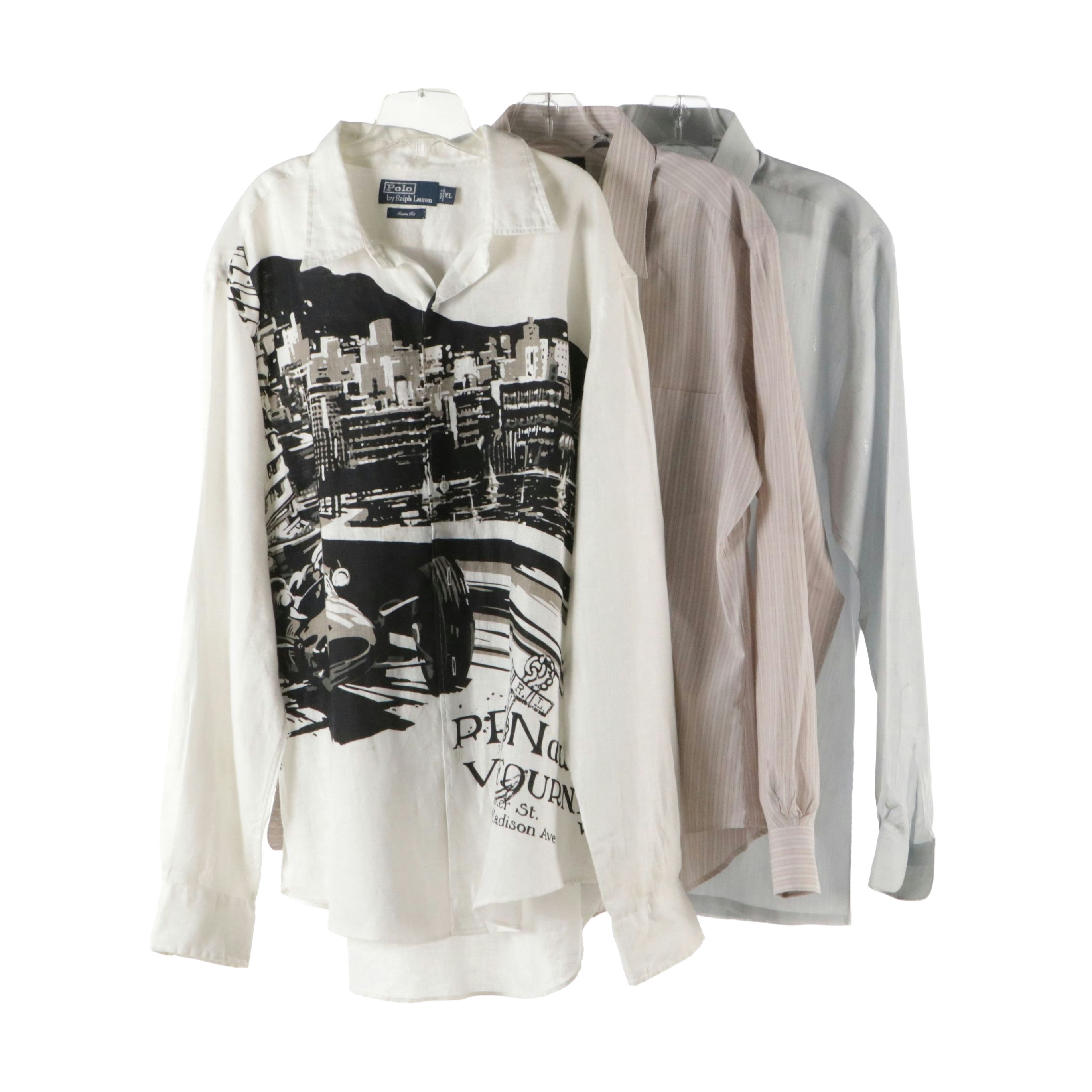 Yves Saint Laurent, Polo by Ralph Lauren, and Daniel Hechter Button-Up Shirts