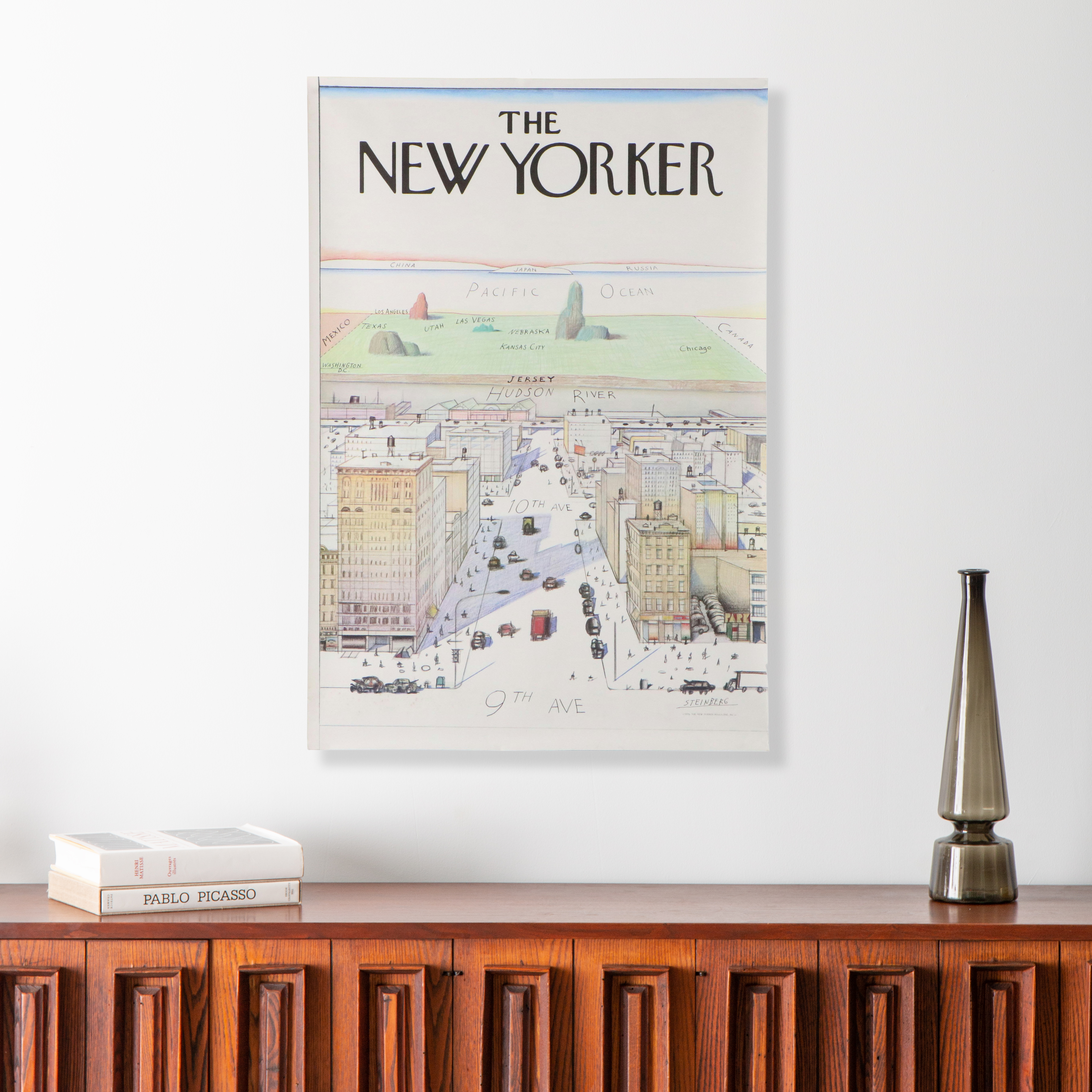 The New Yorker Cover Offset Lithograph Poster After Saul Steinberg