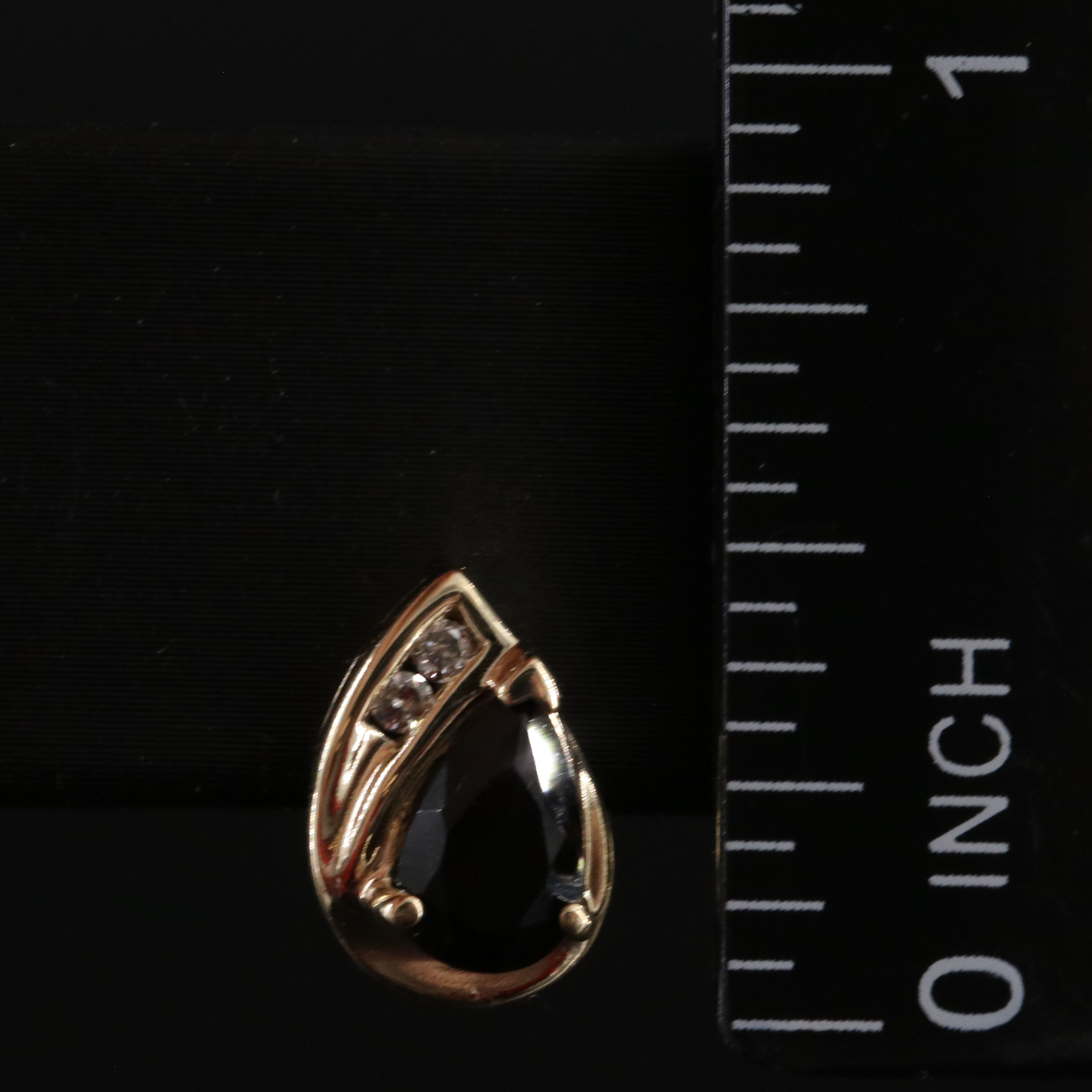 10K Black Onyx and Diamond Earrings