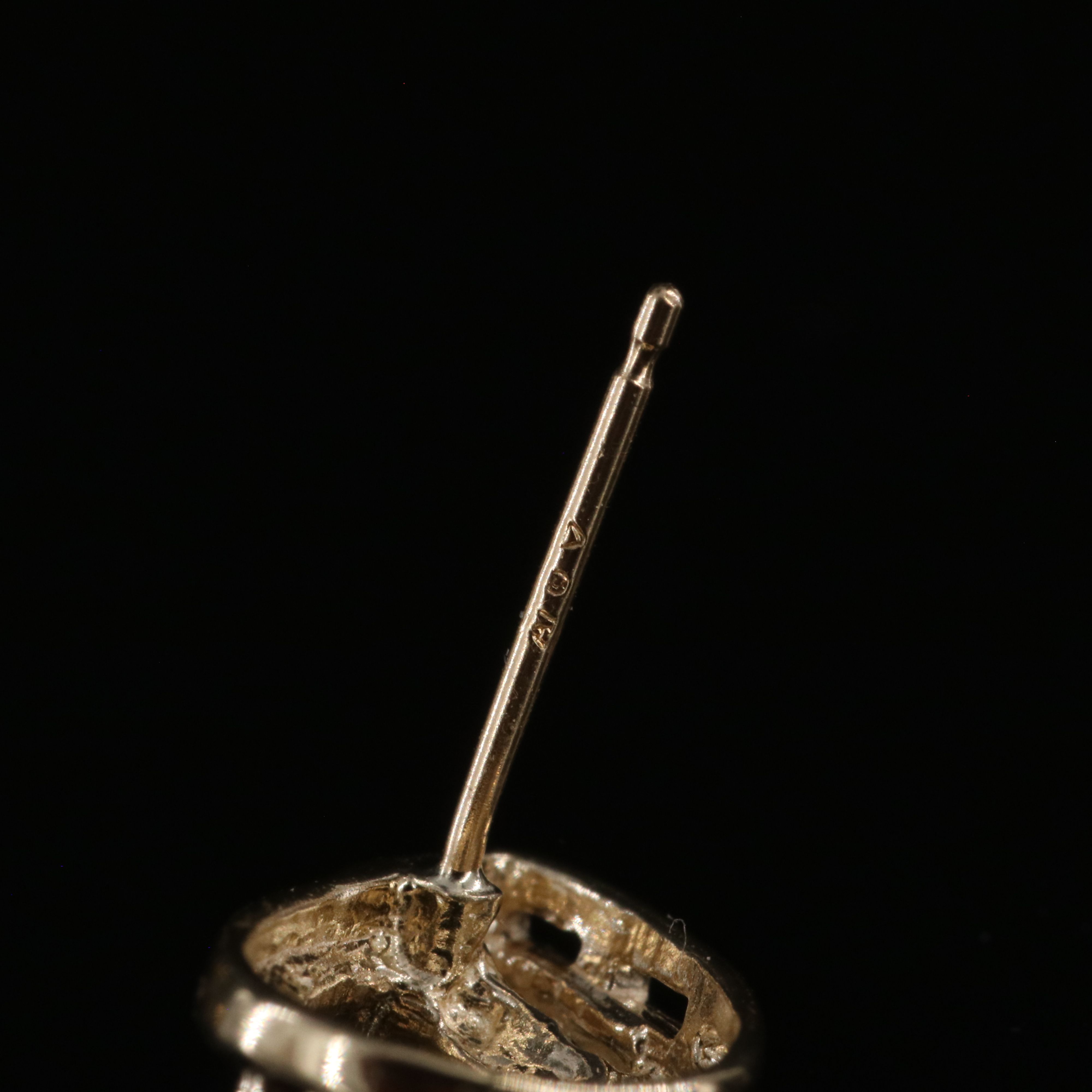 10K Black Onyx and Diamond Earrings