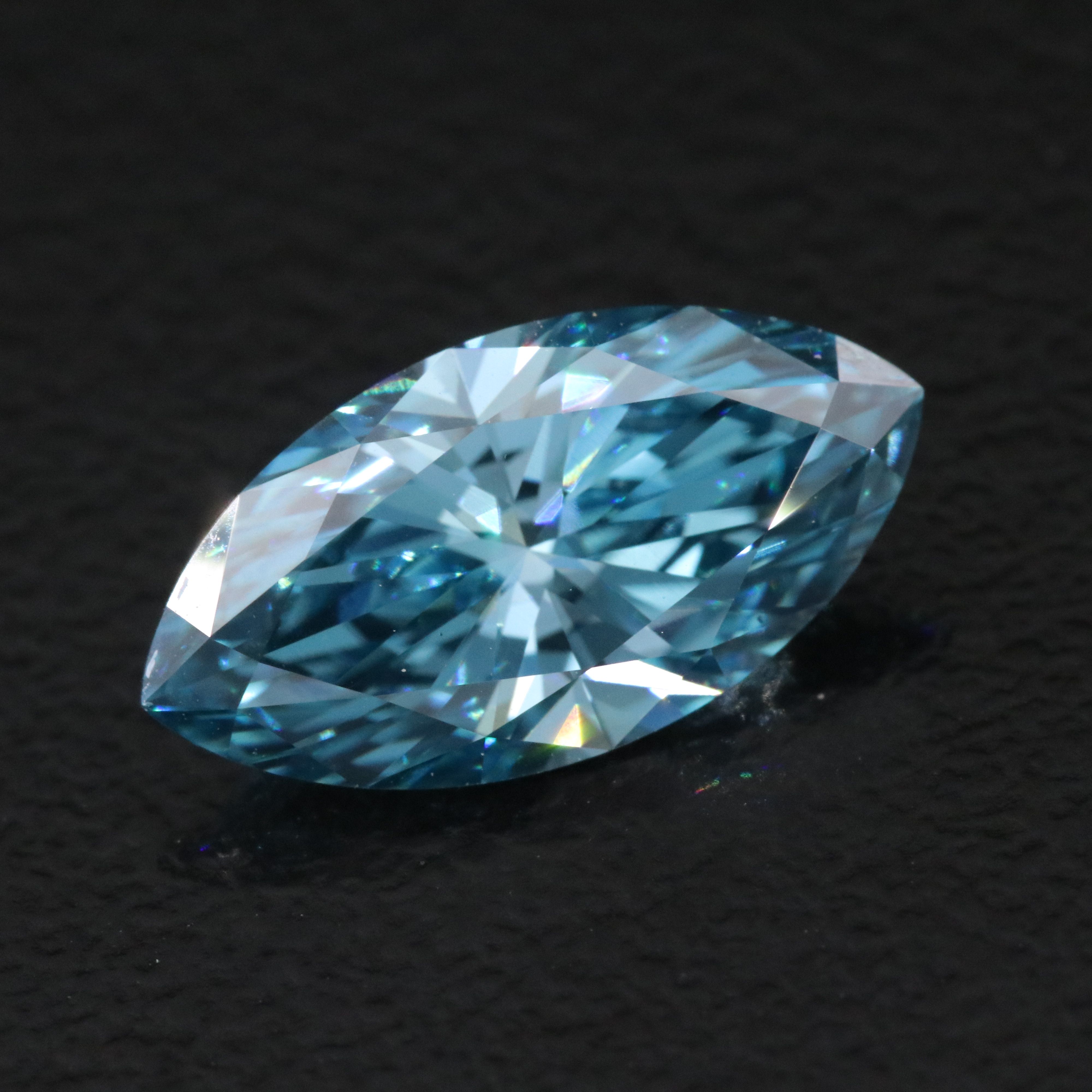 Loose 2.01 CT Lab Grown Fancy Vivid Blue Diamond with IGI Report