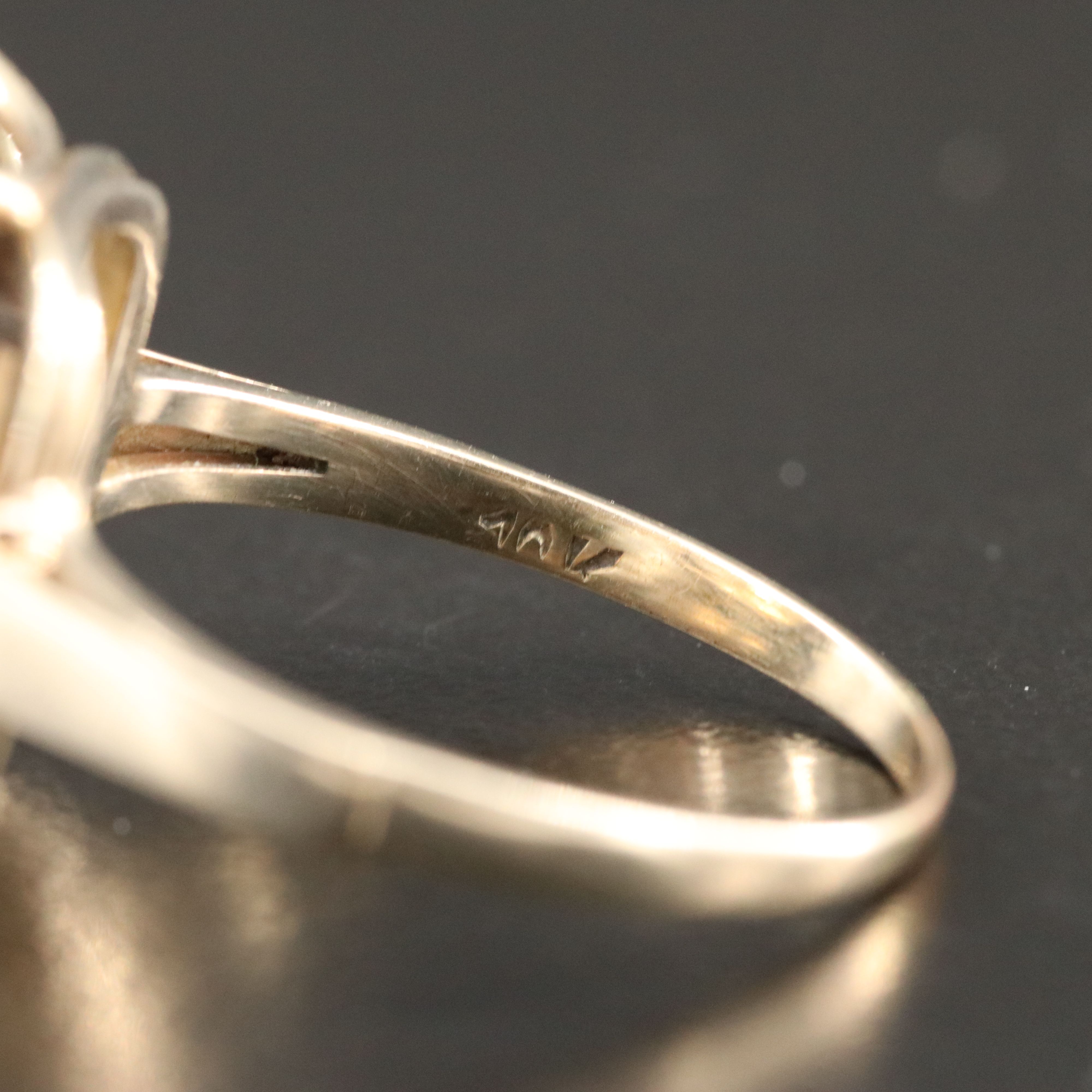 10K 16.56 CT Smoky Quartz Solitaire Ring