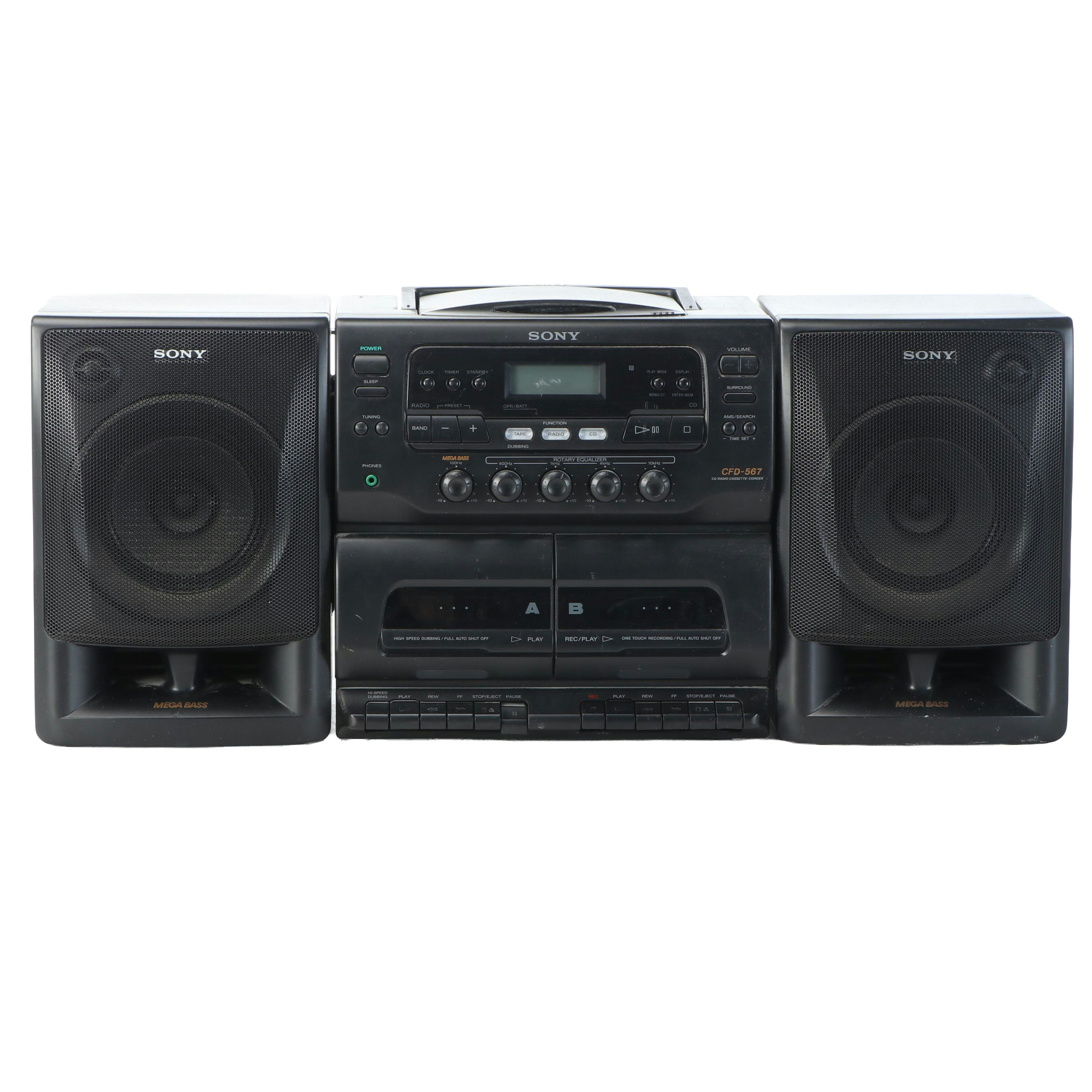Sony CFD-567 CD Radio Cassette Recorder, 1996