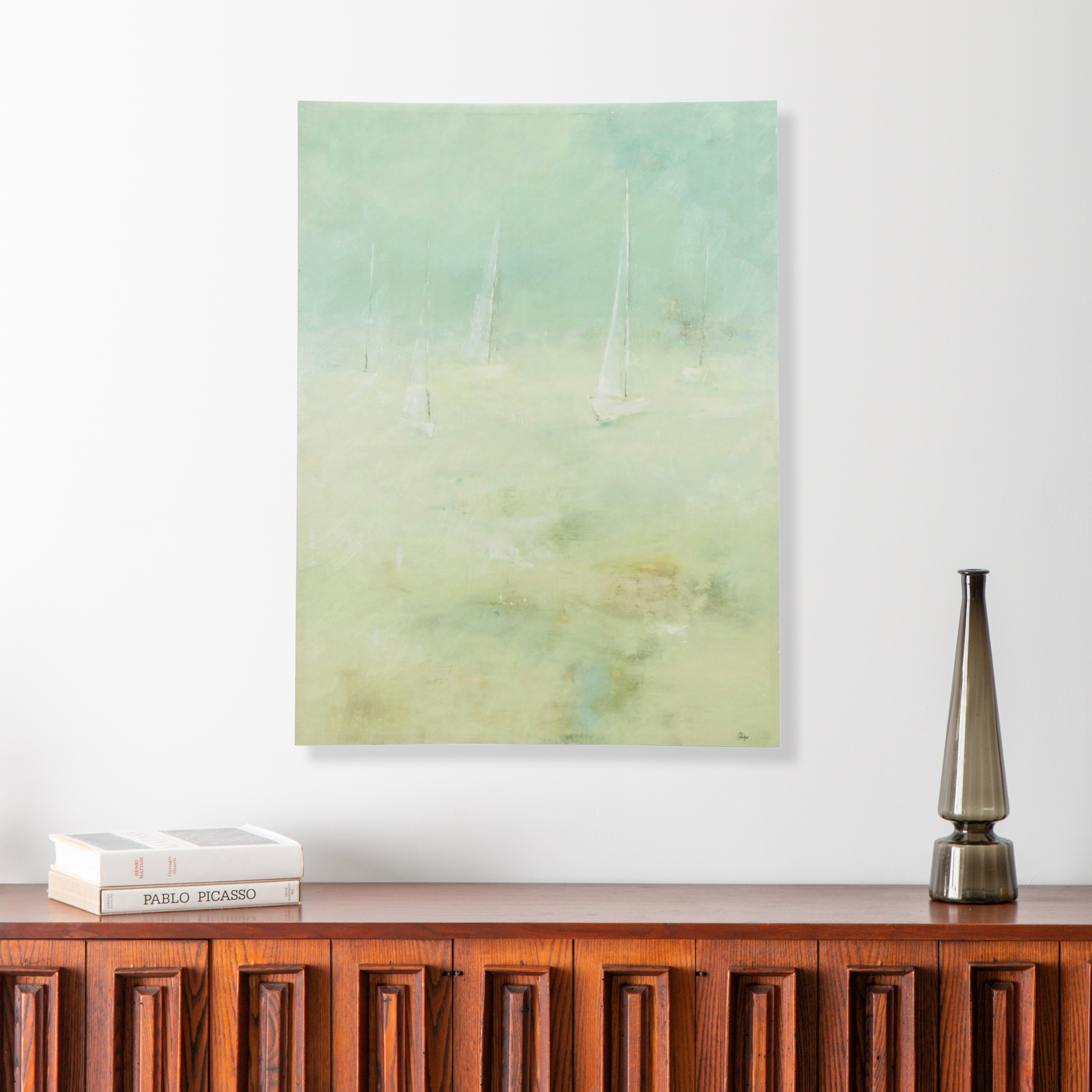 Gicleé on Canvas of Sailboats, 21st Century