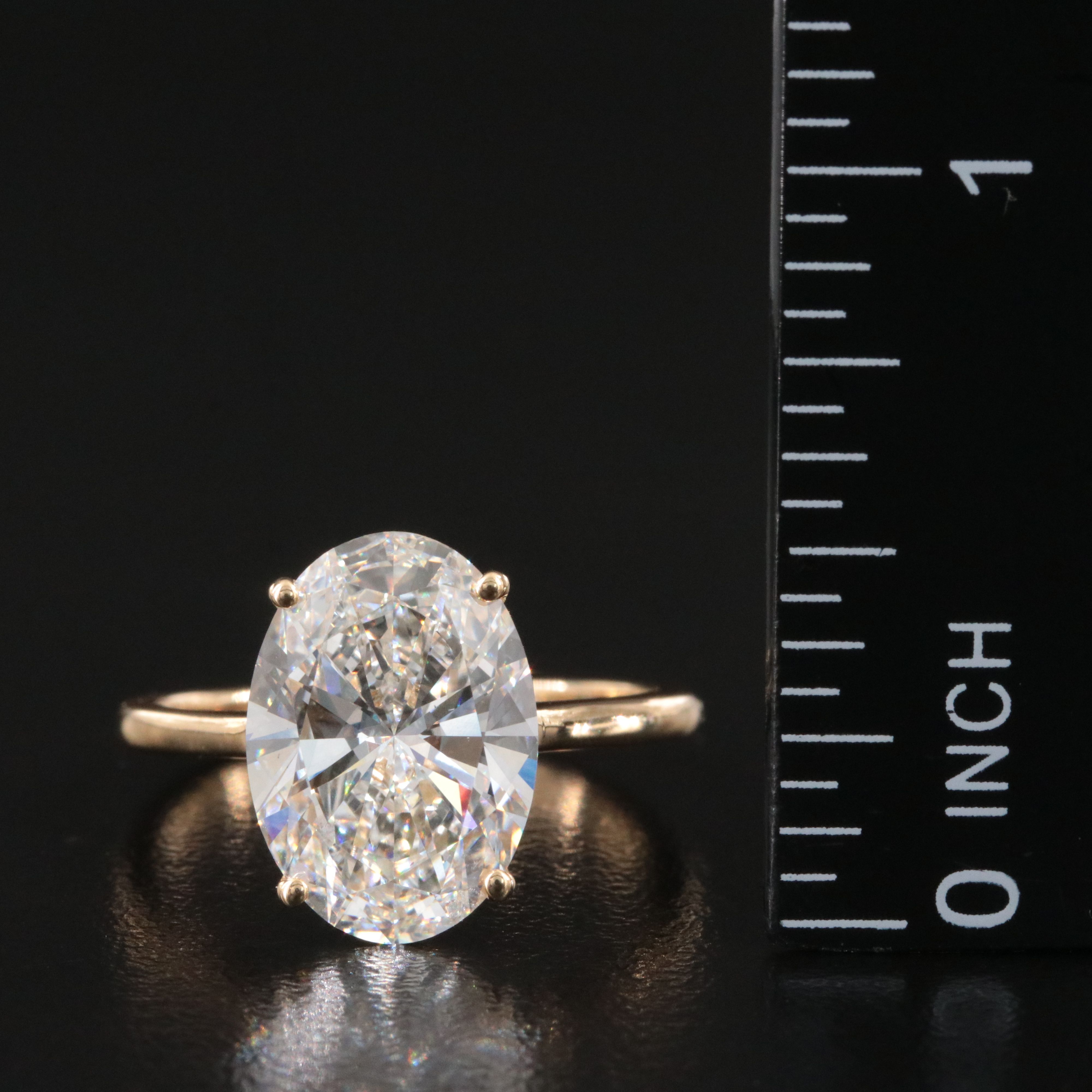 18K 5.04 CT Lab Grown Diamond Solitaire Ring with IGI Report