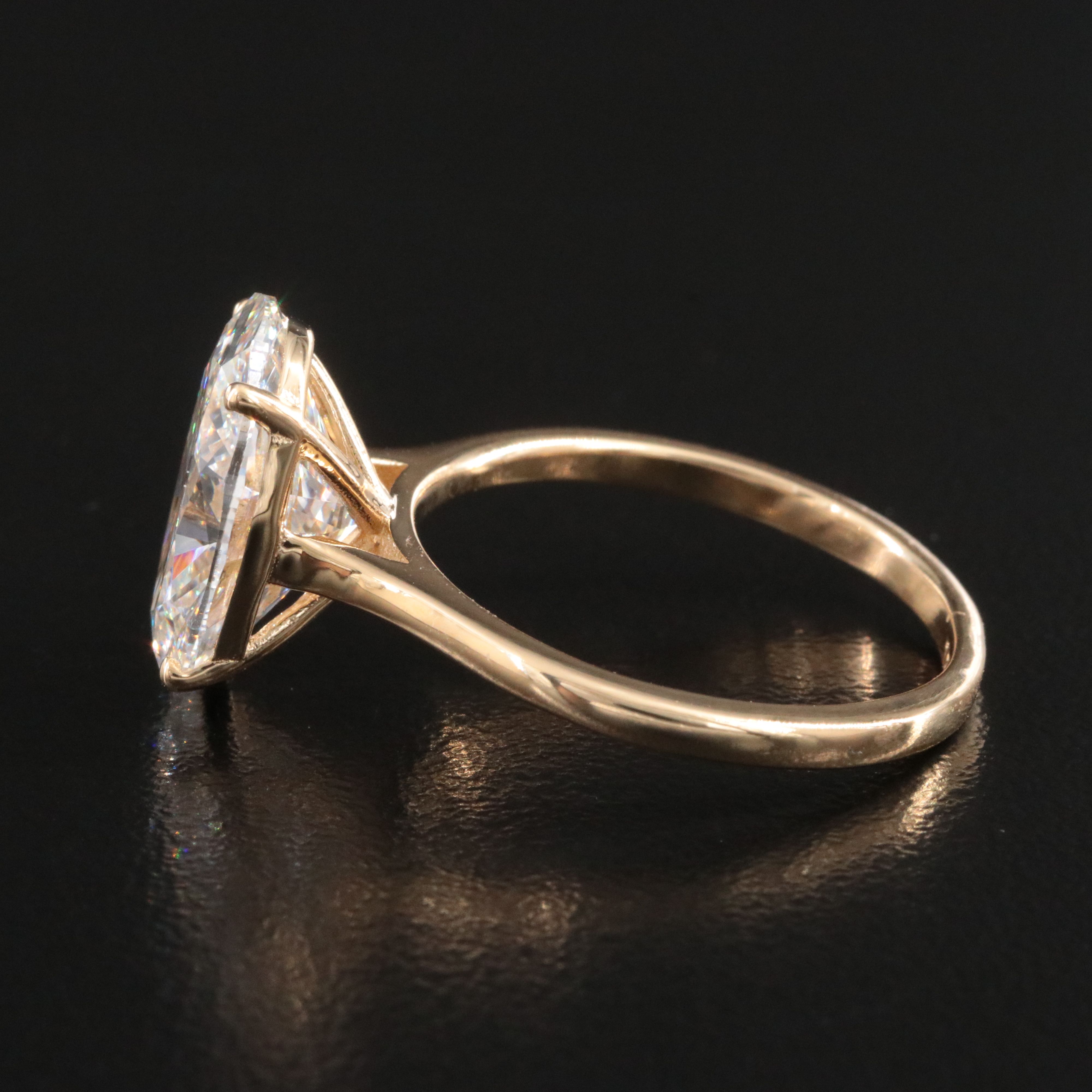 18K 5.04 CT Lab Grown Diamond Solitaire Ring with IGI Report