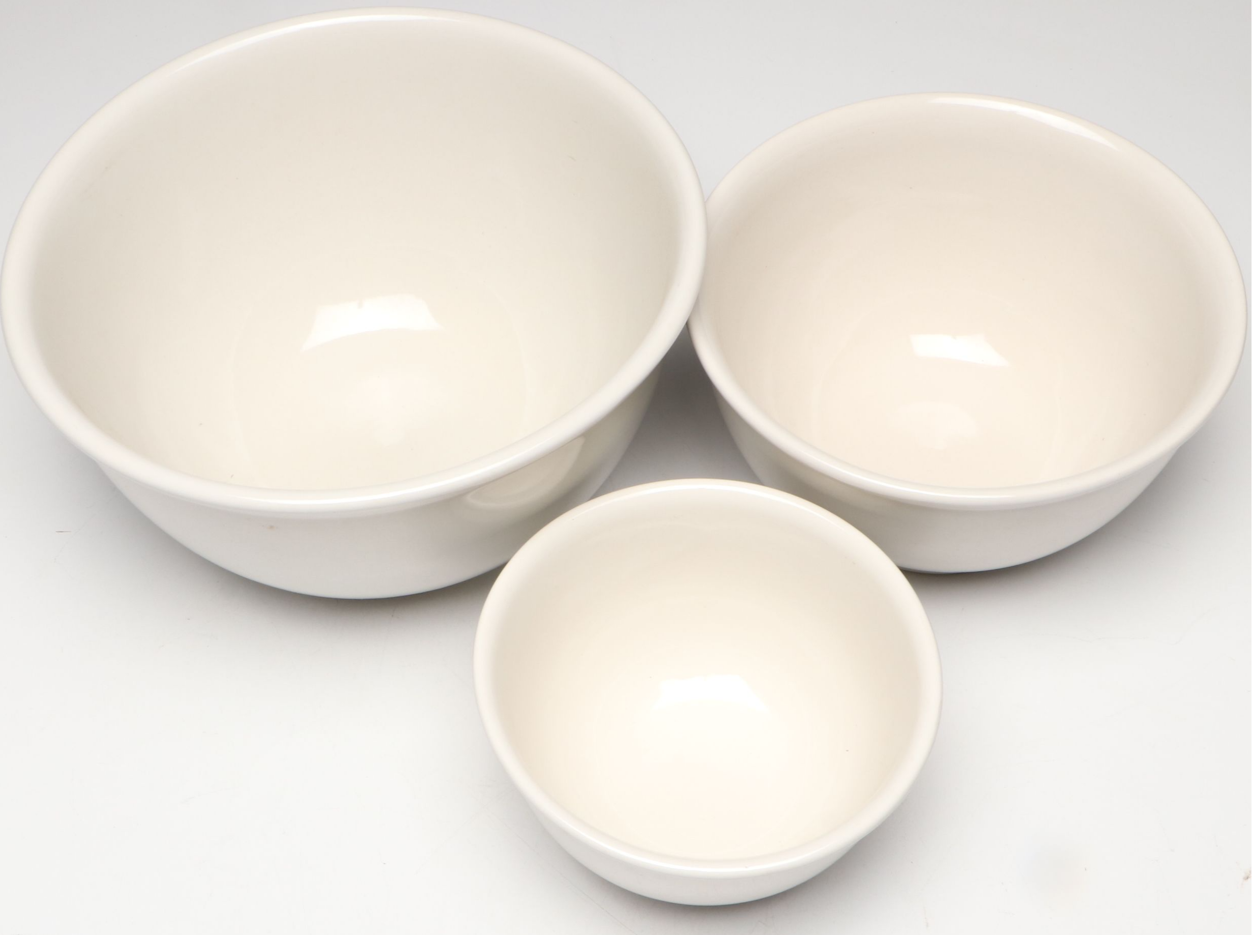 Belagio Pottery Ceramic Stacking Mixing Bowls and Canister Set with Wood Spoons