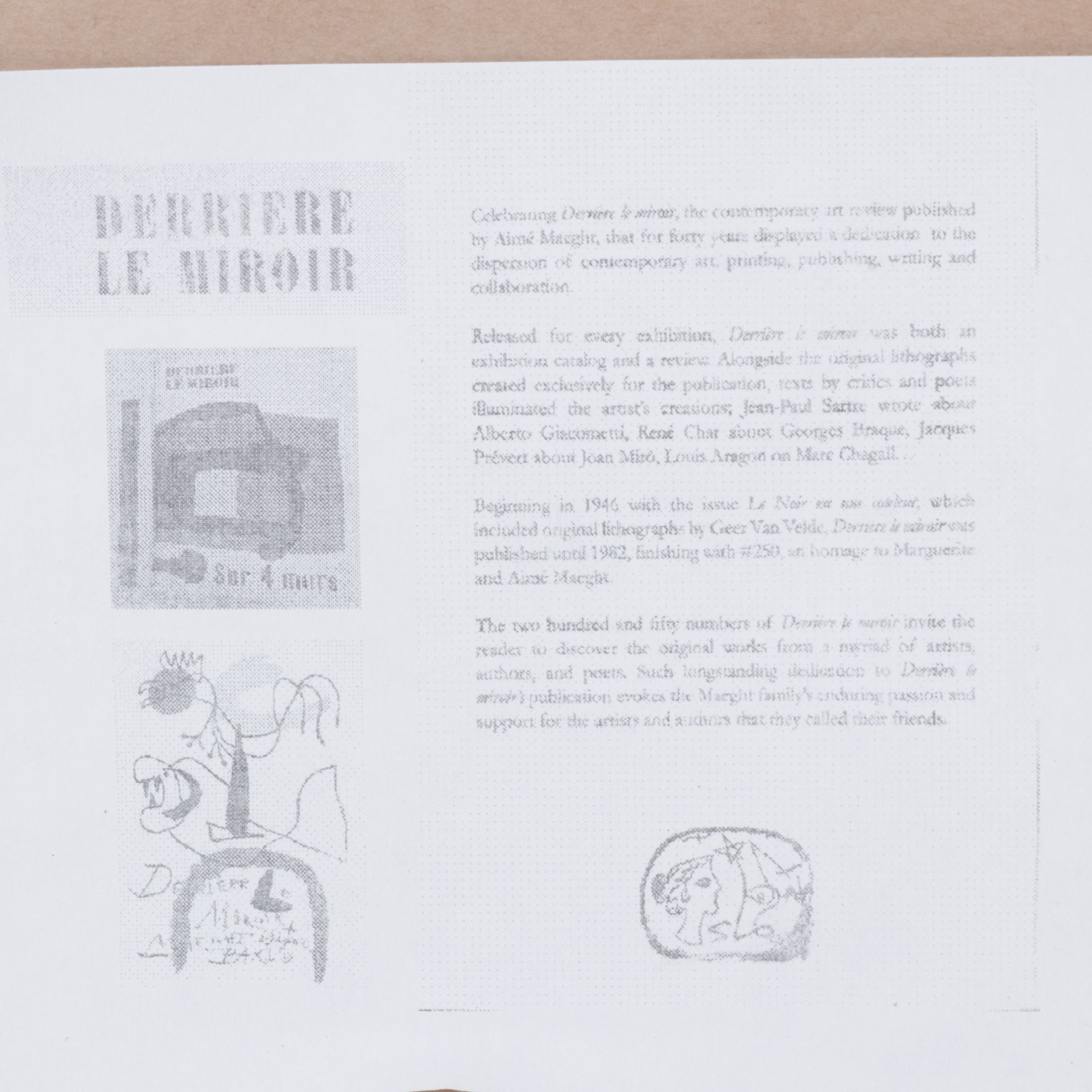 Giclée after Francis Bacon Exhibition Poster for "Derrière le Miroir"