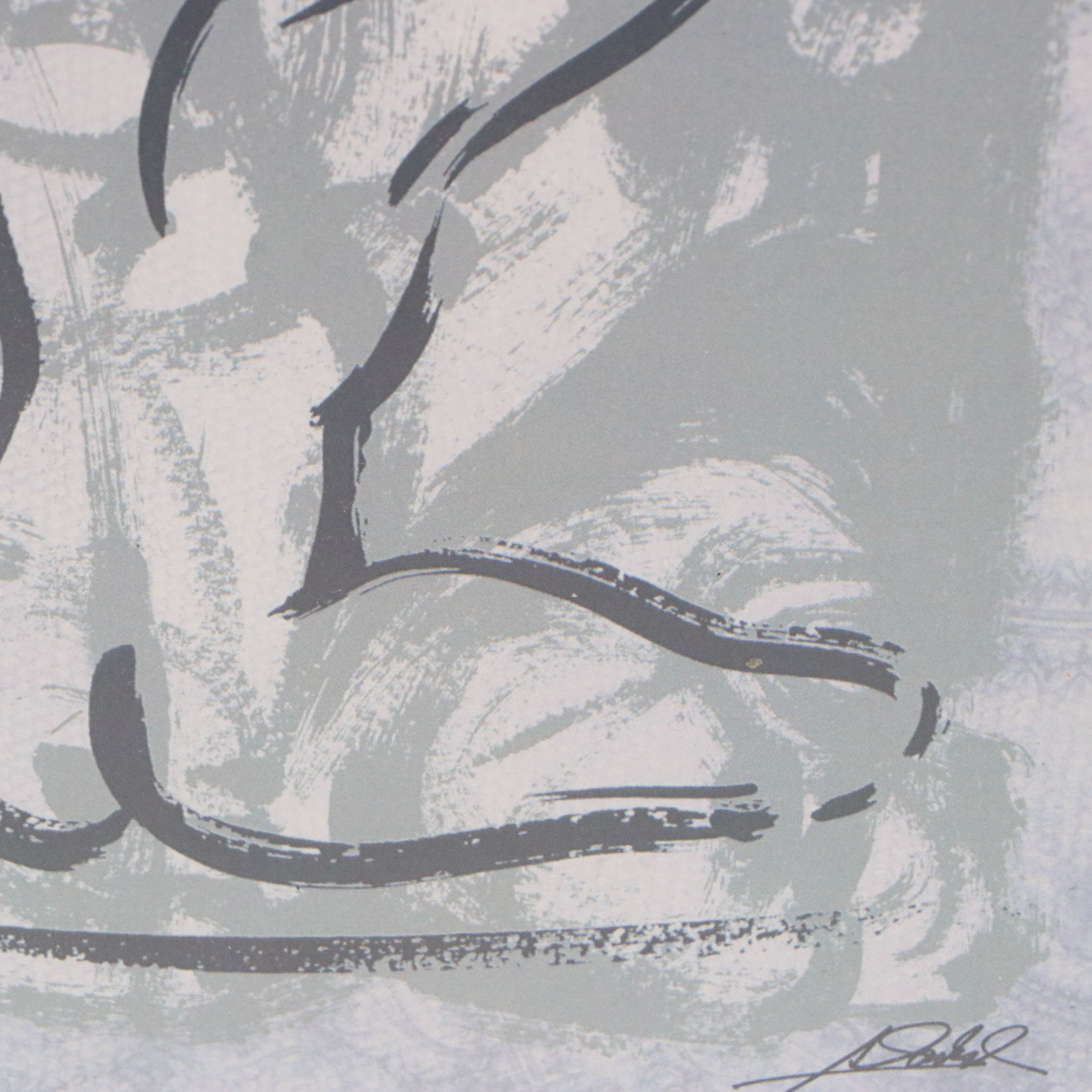 After Alfred Gockel Offset Lithograph Nude Female Portraits, Late 20th Century