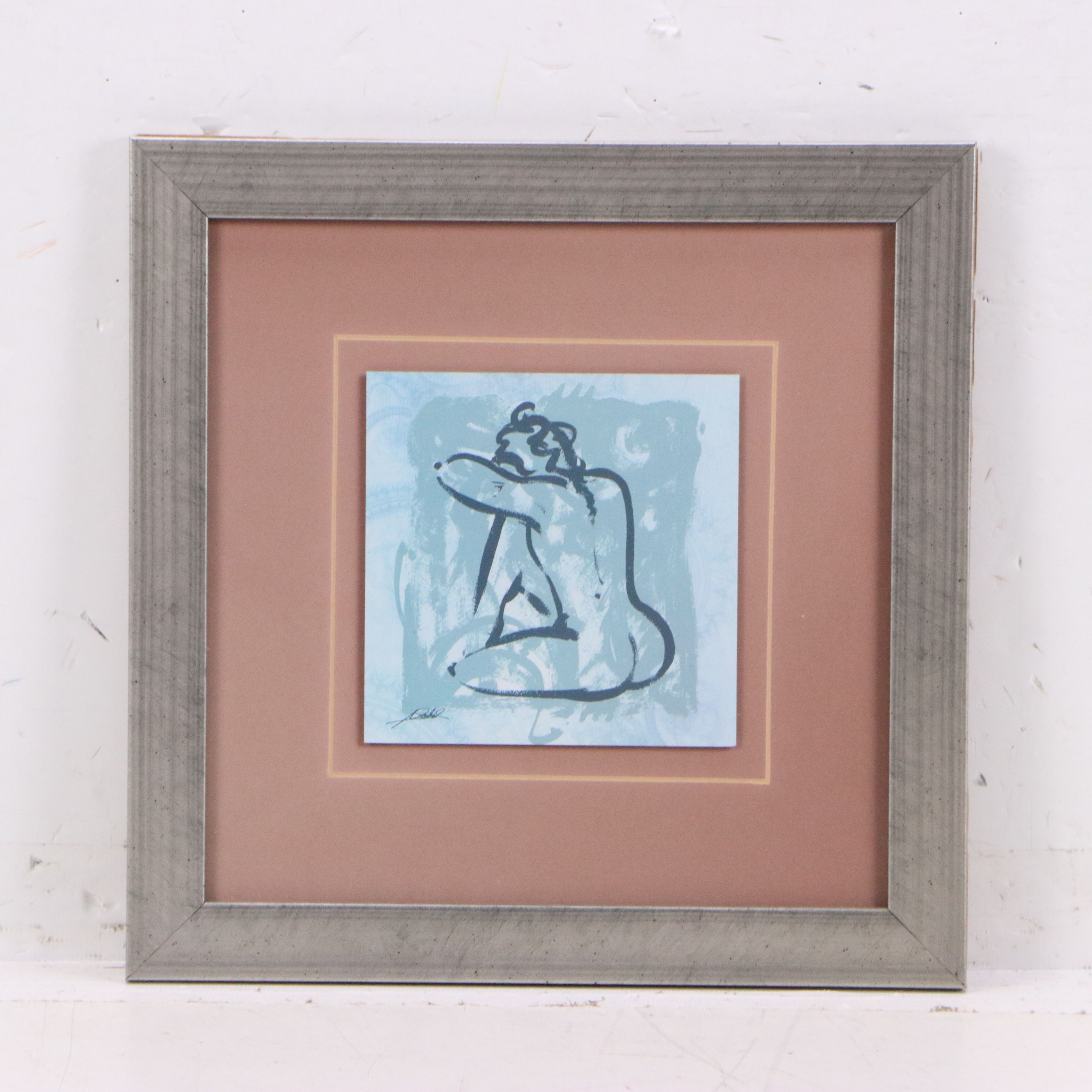 After Alfred Gockel Offset Lithograph Nude Female Portraits, Late 20th Century