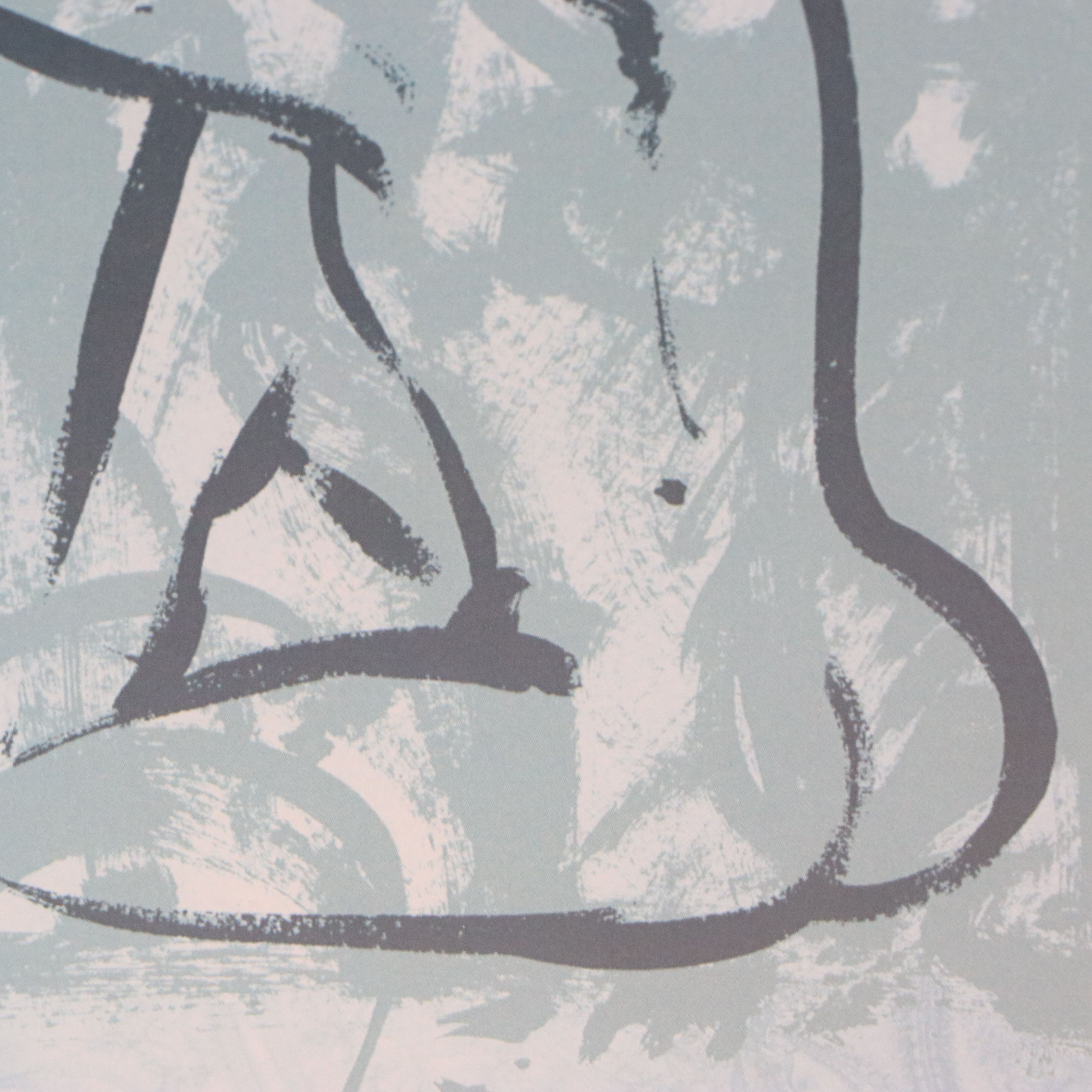 After Alfred Gockel Offset Lithograph Nude Female Portraits, Late 20th Century