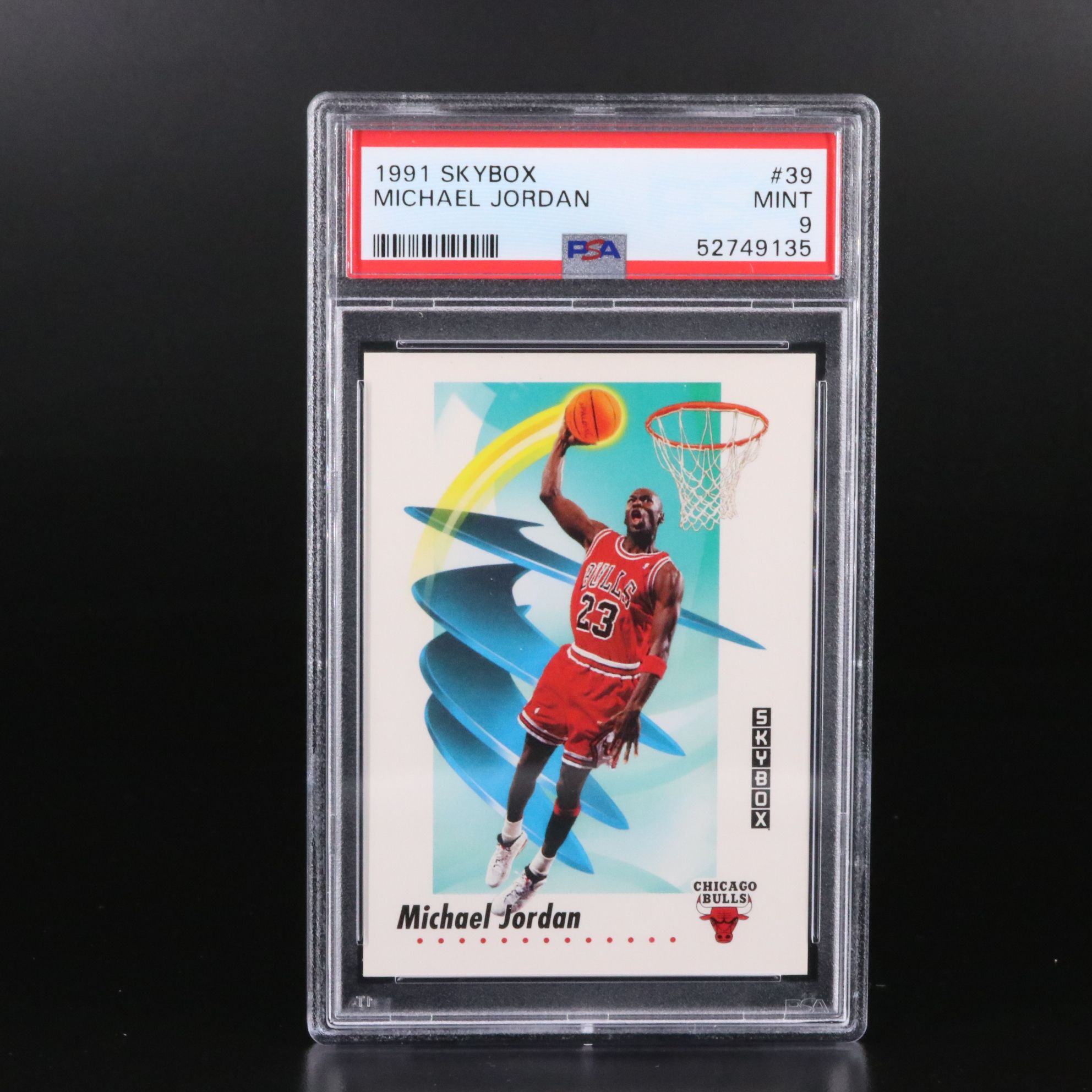 1991 Skybox Michael Jordan Chicago Bulls Basketball Card Graded PSA 9