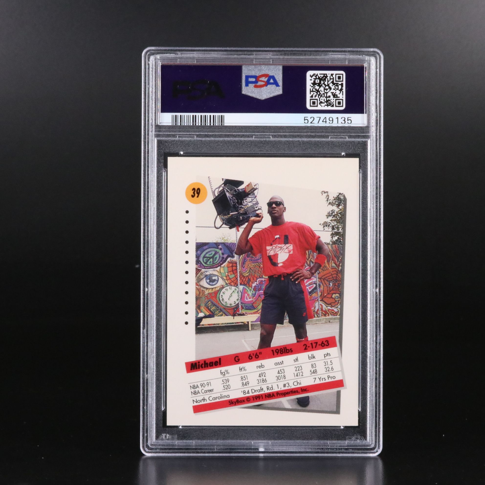 1991 Skybox Michael Jordan Chicago Bulls Basketball Card Graded PSA 9