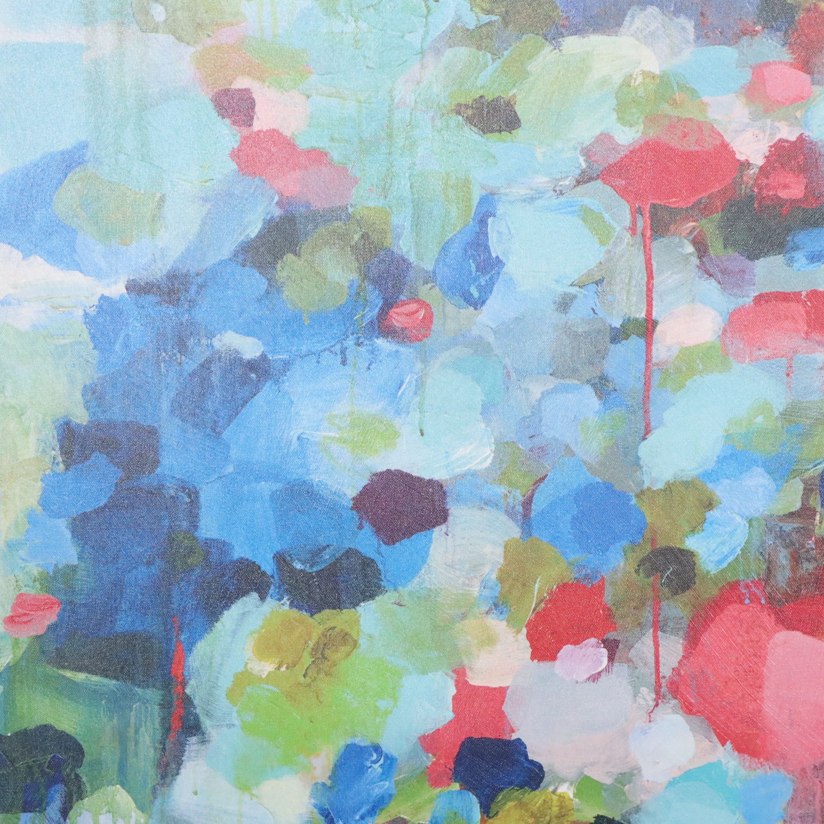 Abstract Embellished Gicleé on Canvas, 21st Century