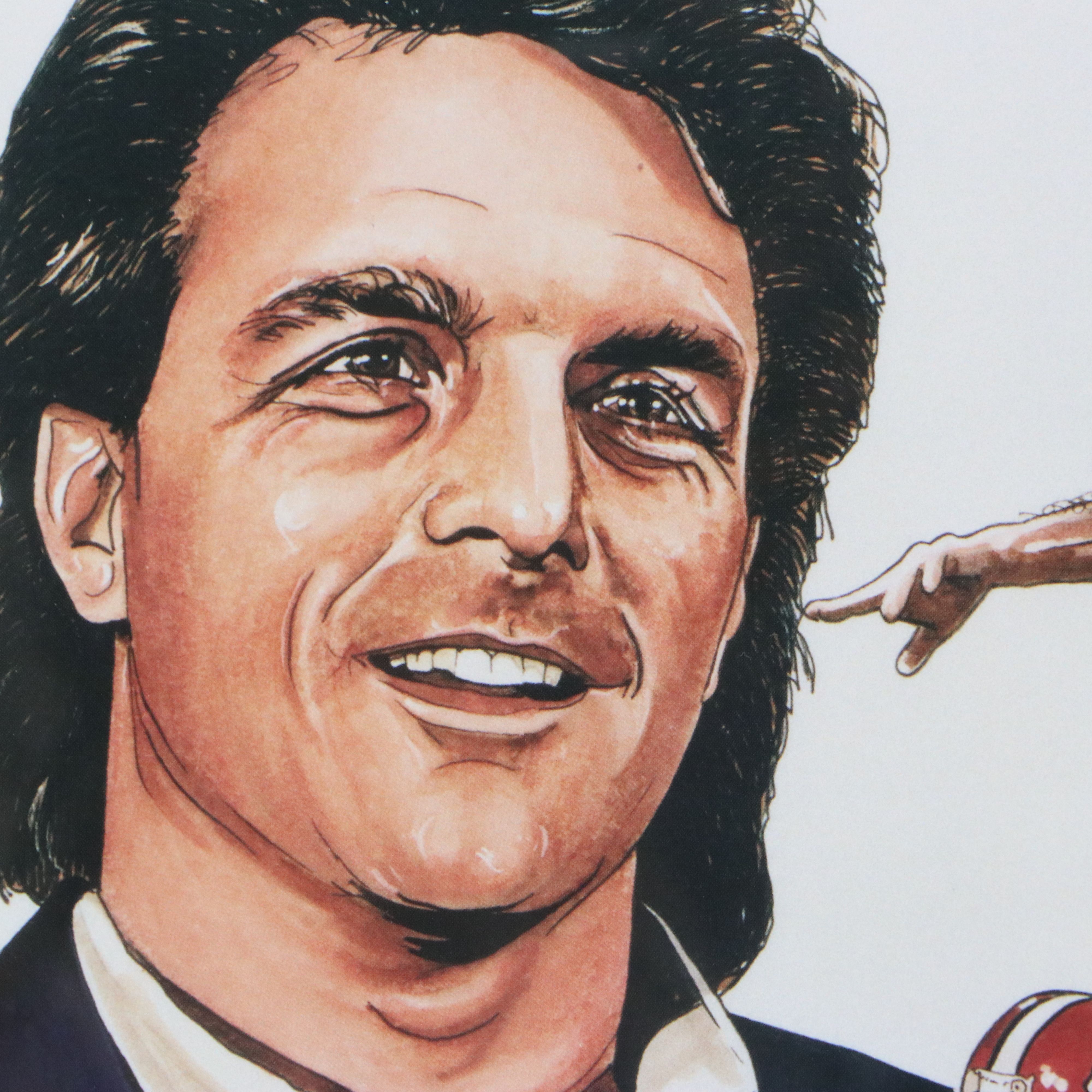 Neal Portnoy Offset Lithograph "Flutie Through the Years," Late 20th Century