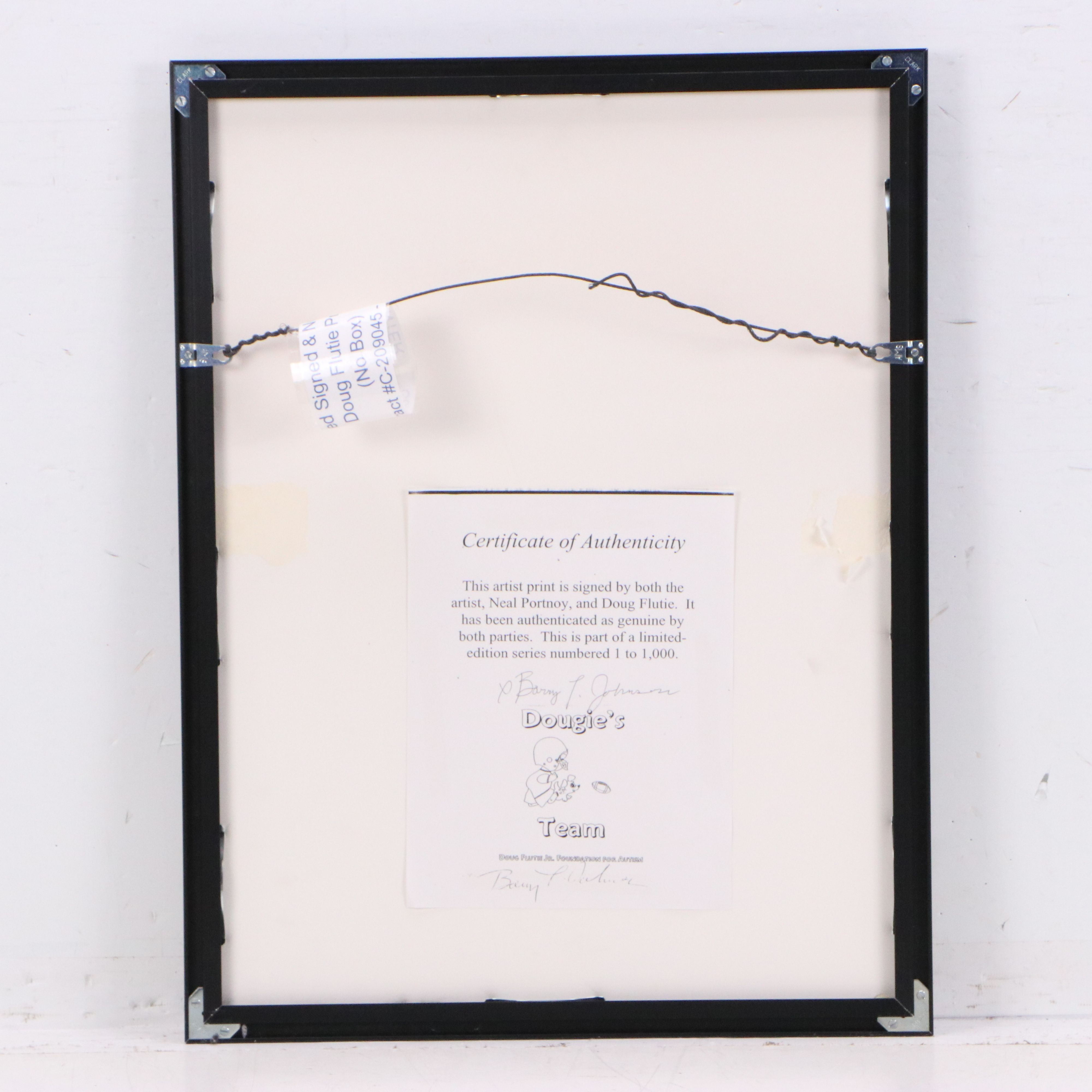 Neal Portnoy Offset Lithograph "Flutie Through the Years," Late 20th Century