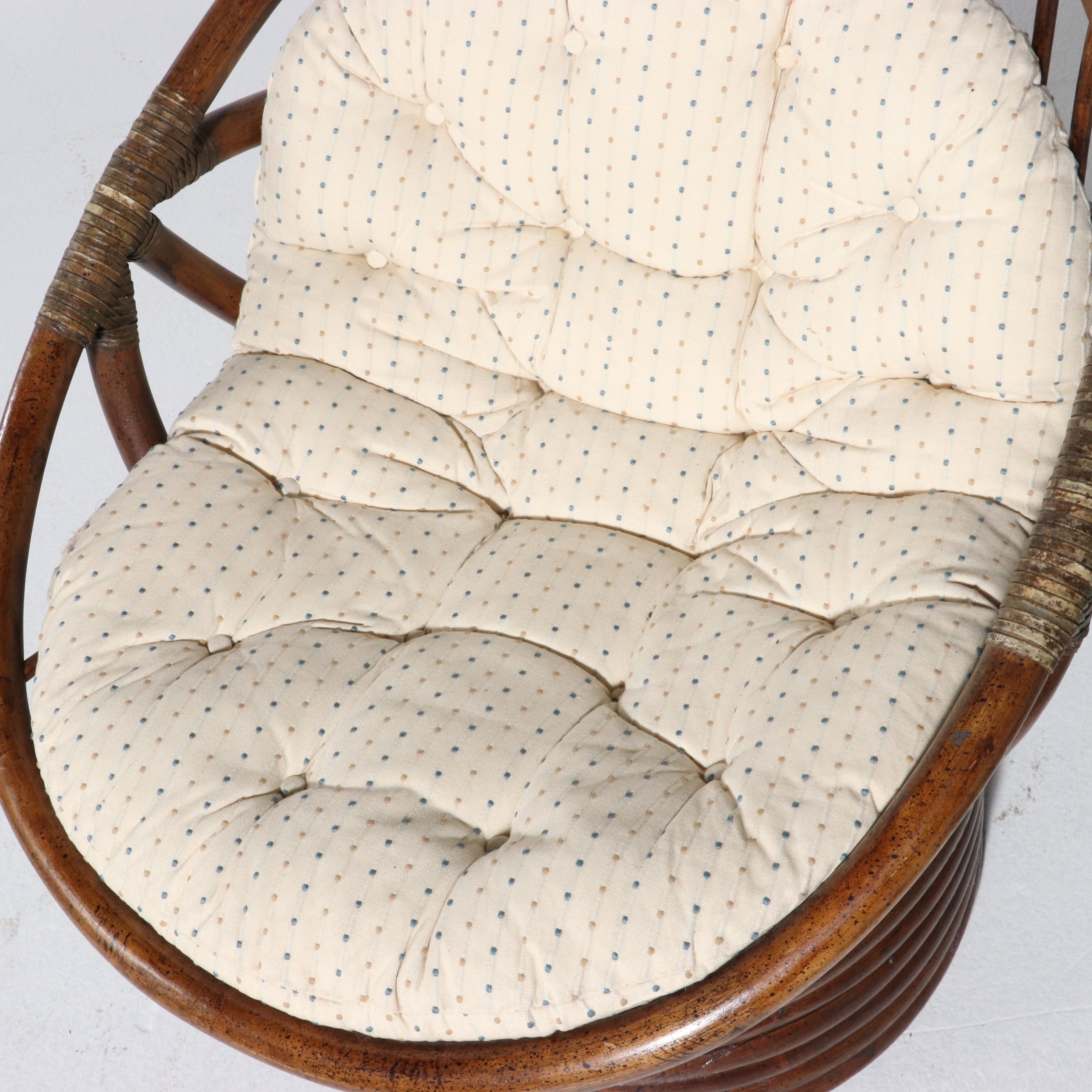 Four-Piece Bamboo and Rattan Living Room Set, Late 20th Century