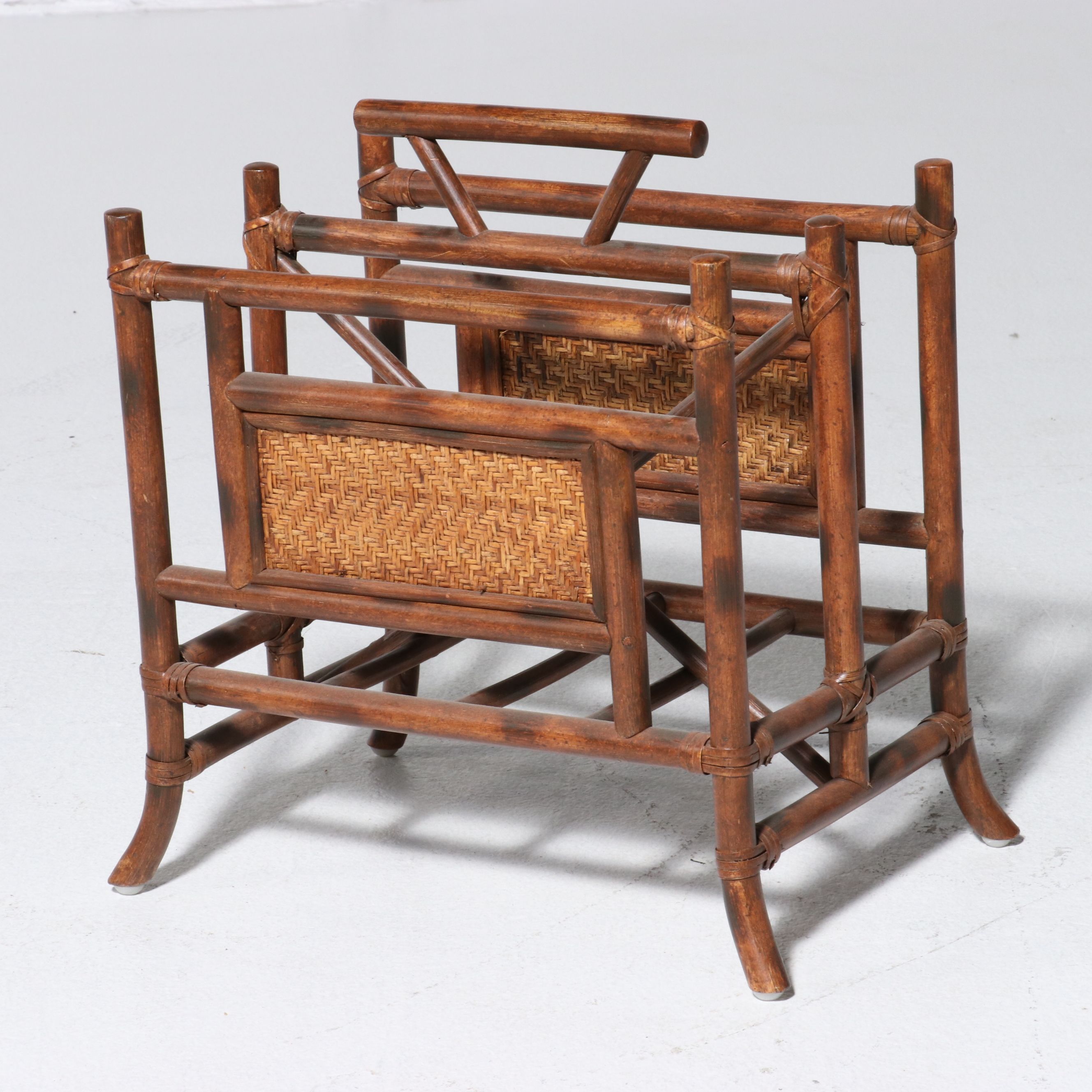 Four-Piece Bamboo and Rattan Living Room Set, Late 20th Century