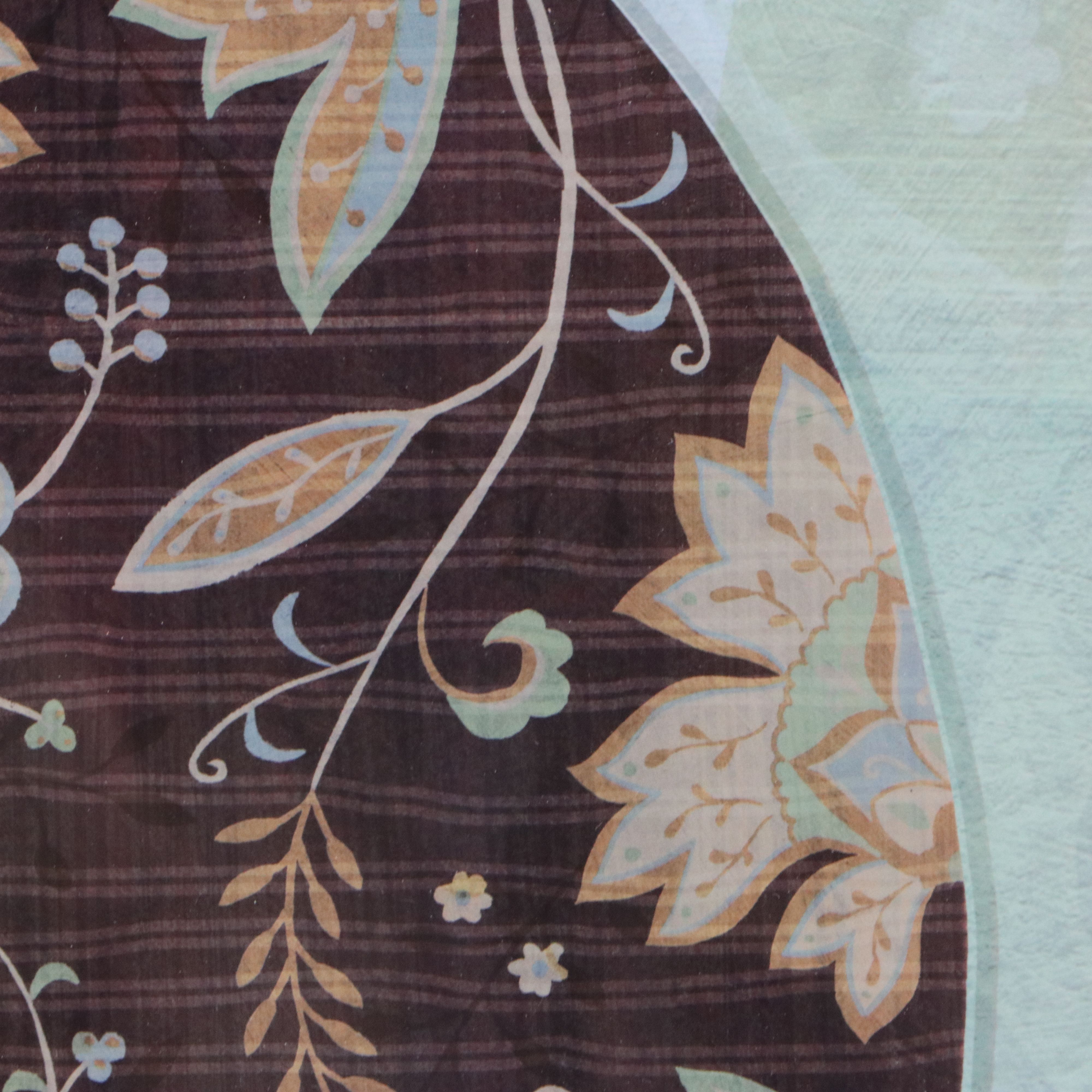 Yuko Lau Offset Lithograph of Brown Floral Vase, 21st Century