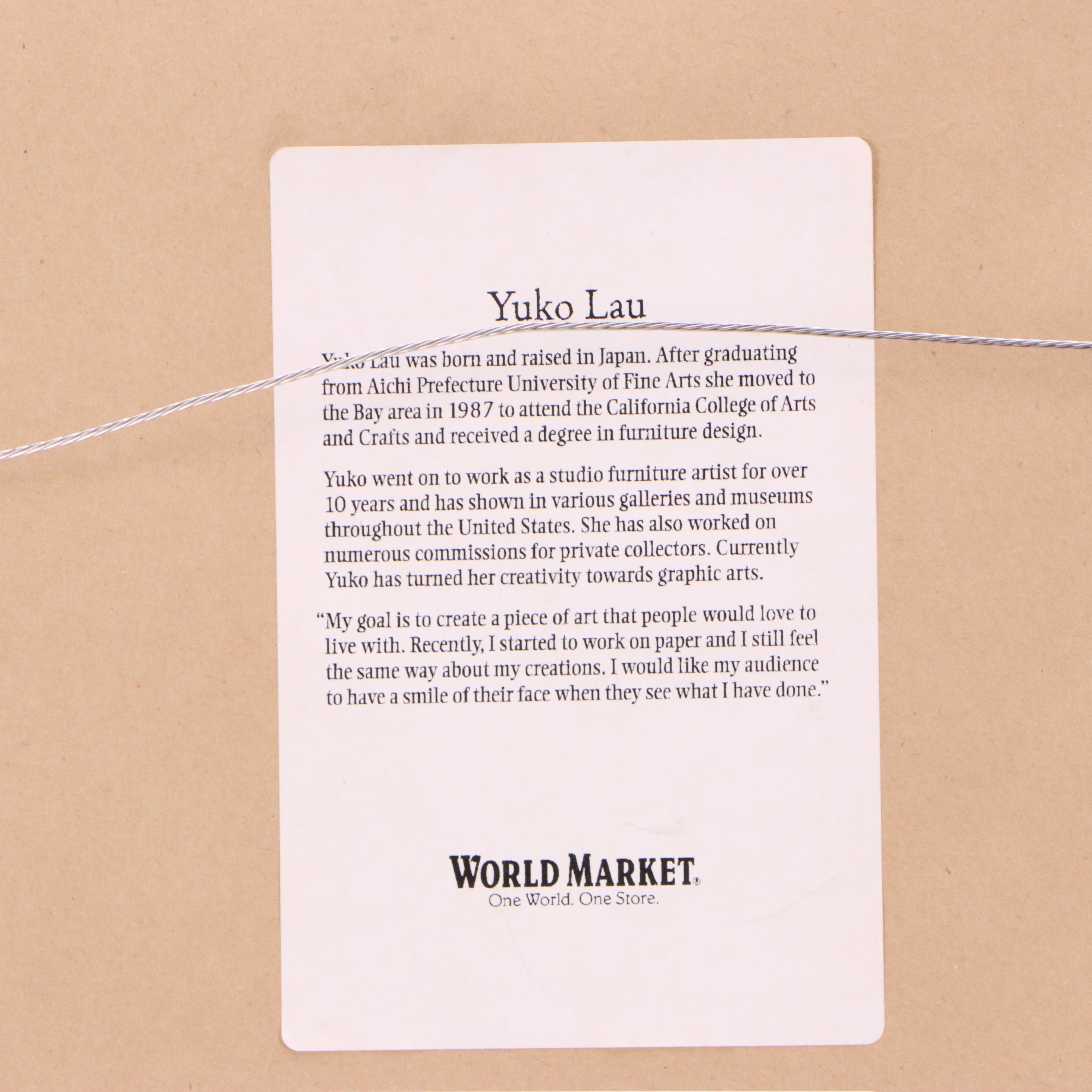 Yuko Lau Offset Lithograph of Brown Floral Vase, 21st Century