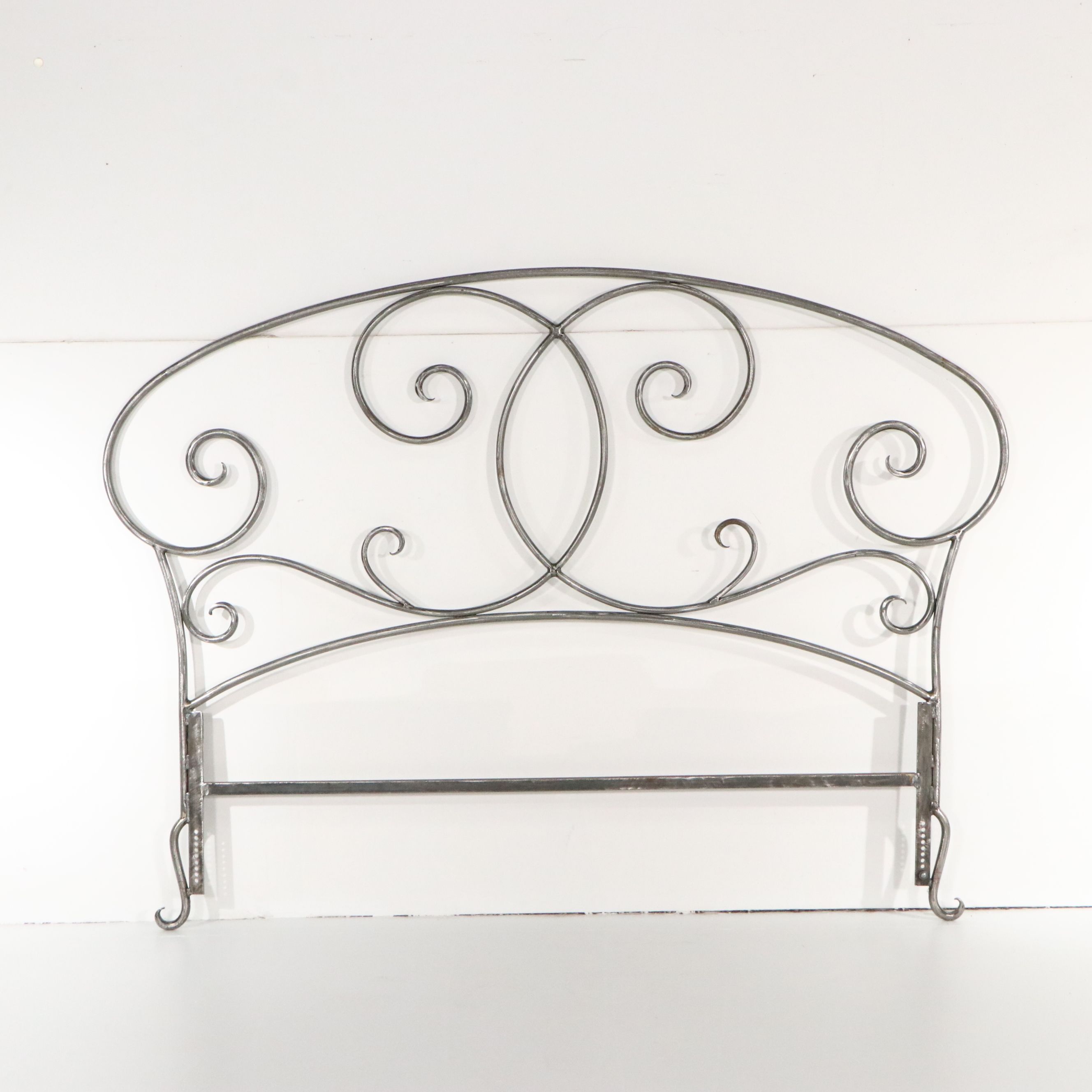 Contemporary Wrought Iron Scrollwork Full Size Headboard