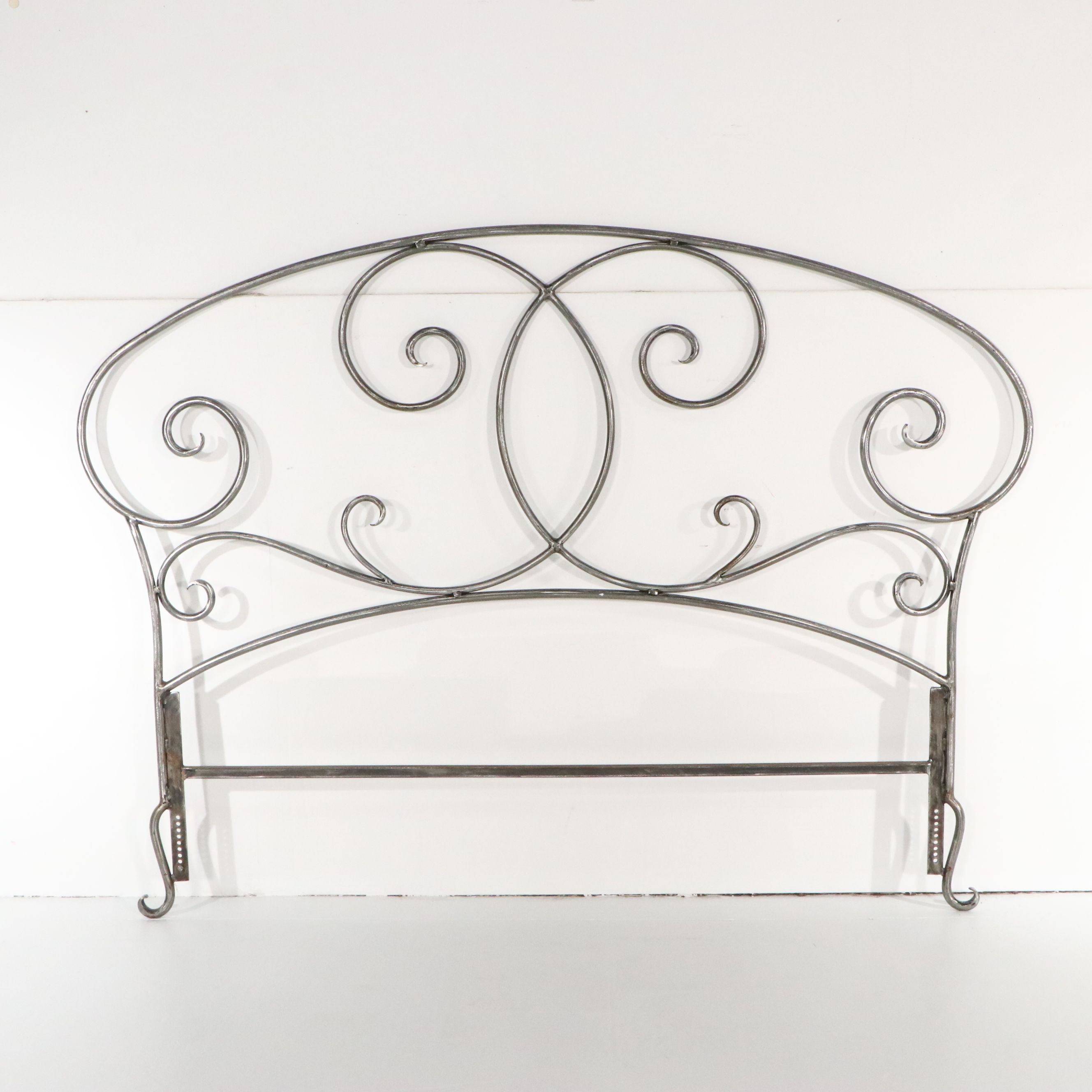 Contemporary Wrought Iron Scrollwork Full Size Headboard