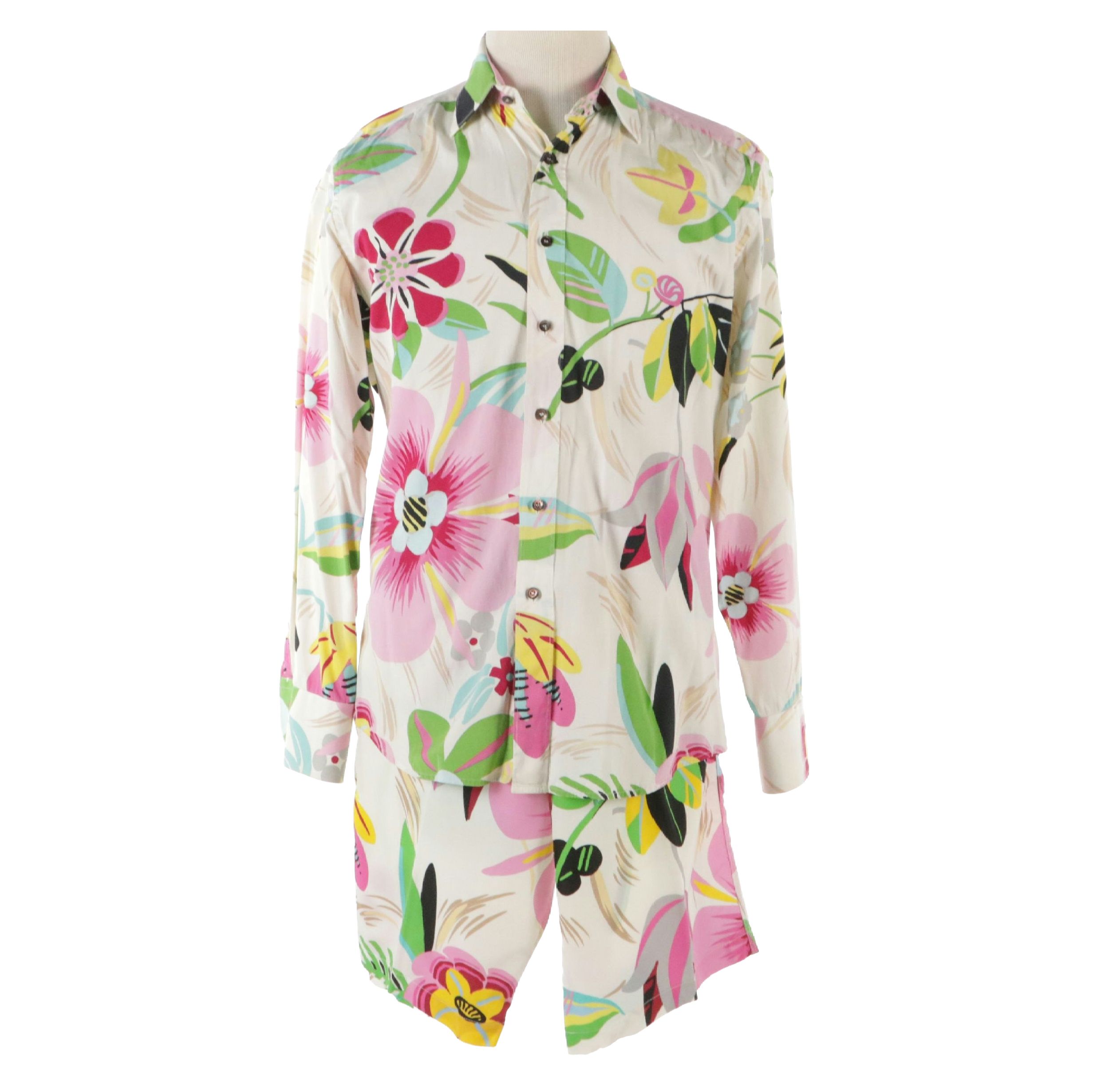 Men's Gucci by Tom Ford Floral Printed Cotton Button-Up Shirt and Swim Trunks