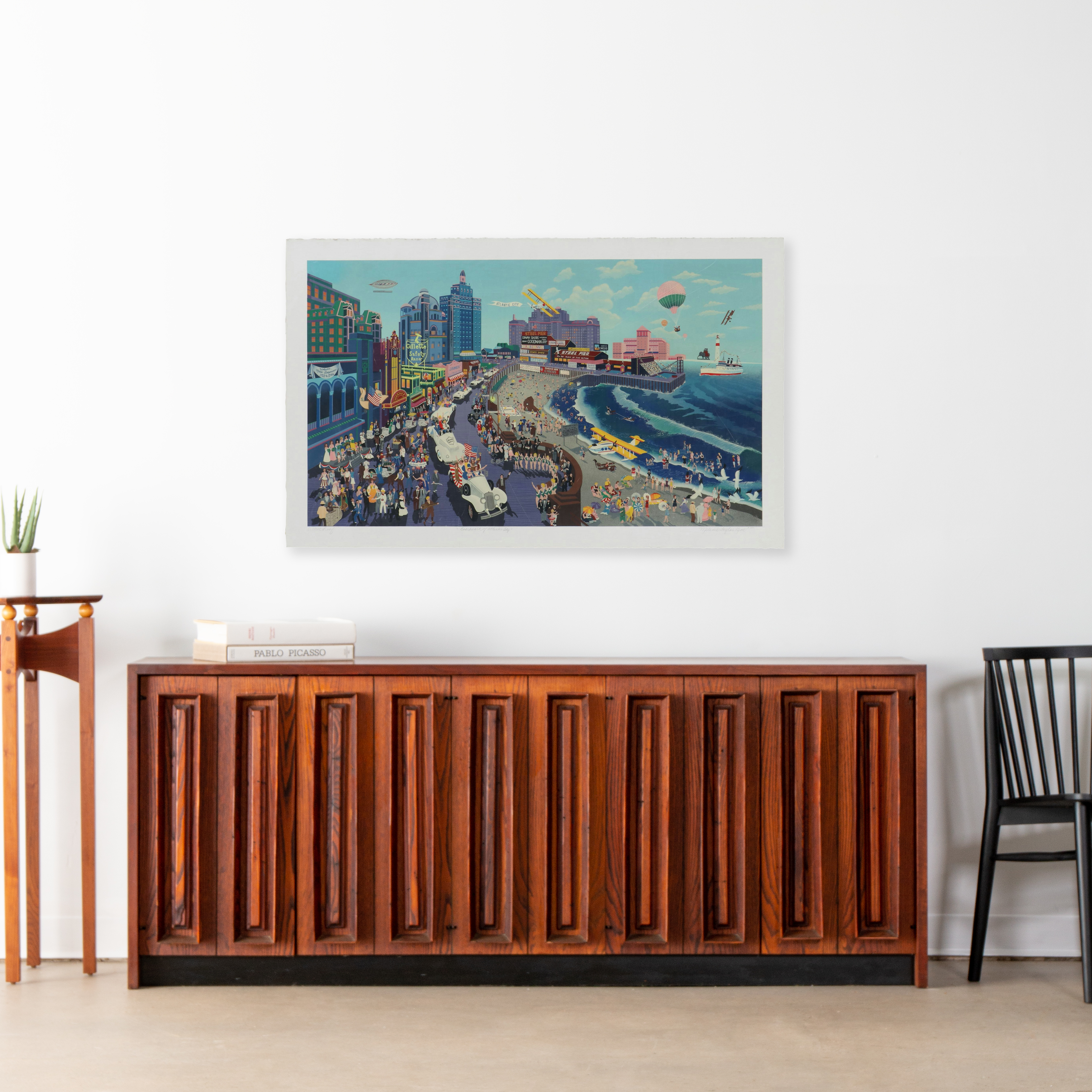 Melanie Taylor Kent Serigraph "Boardwalk of Atlantic City," 1986