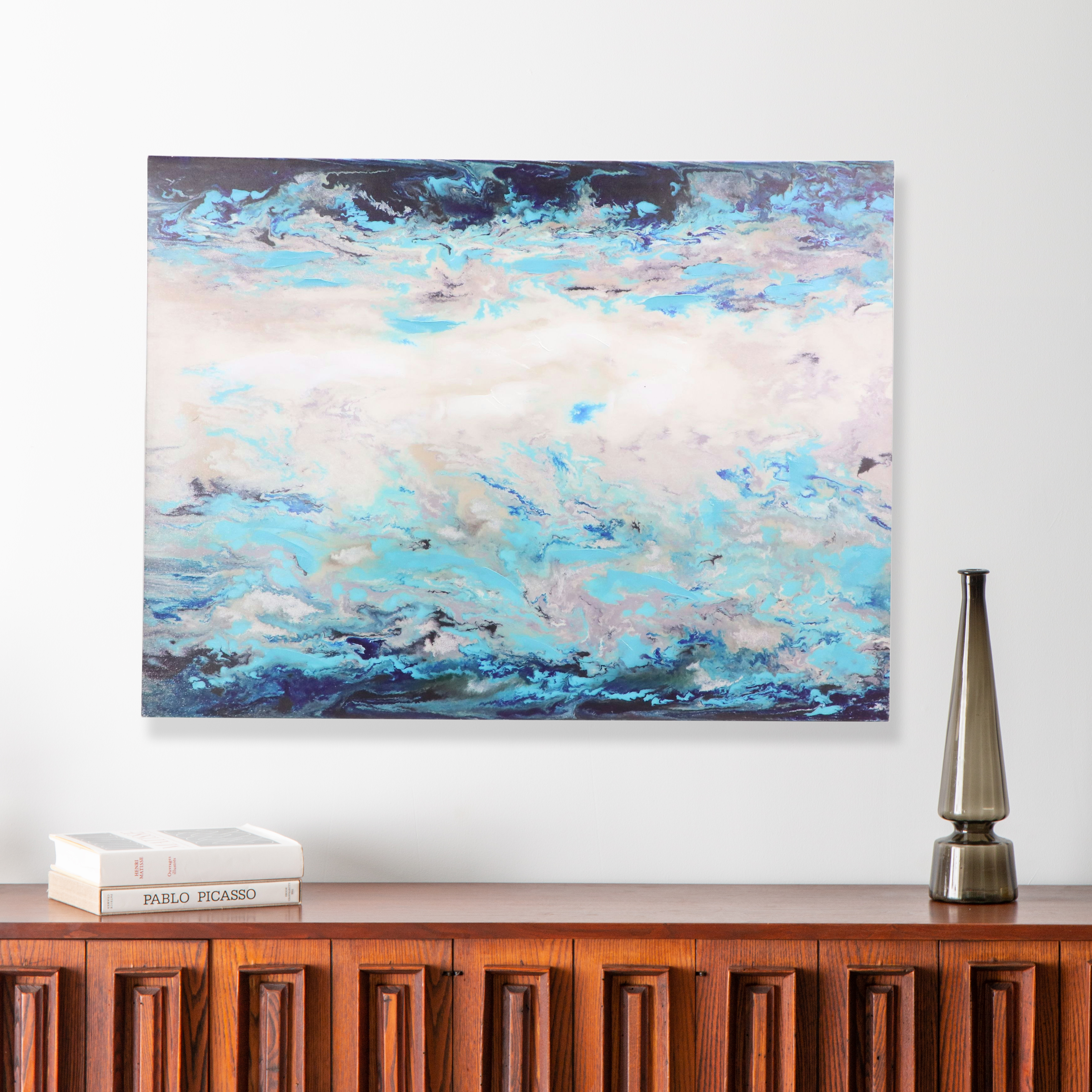 Embellished Abstract Gicleé on Canvas, 21st Century