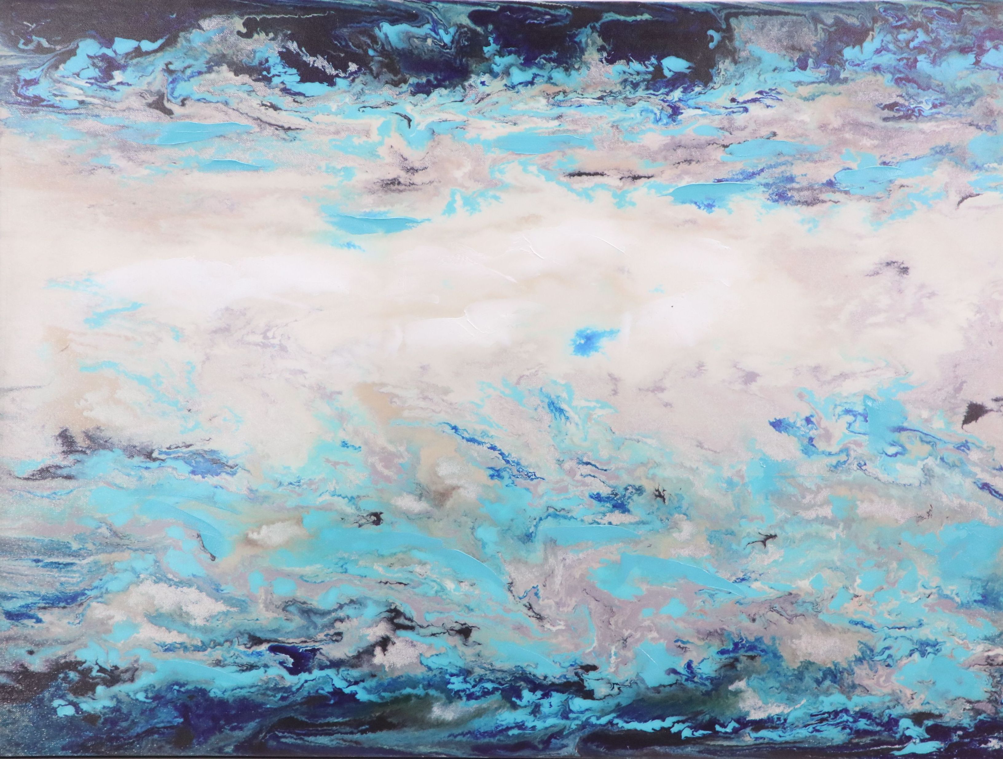 Embellished Abstract Gicleé on Canvas, 21st Century