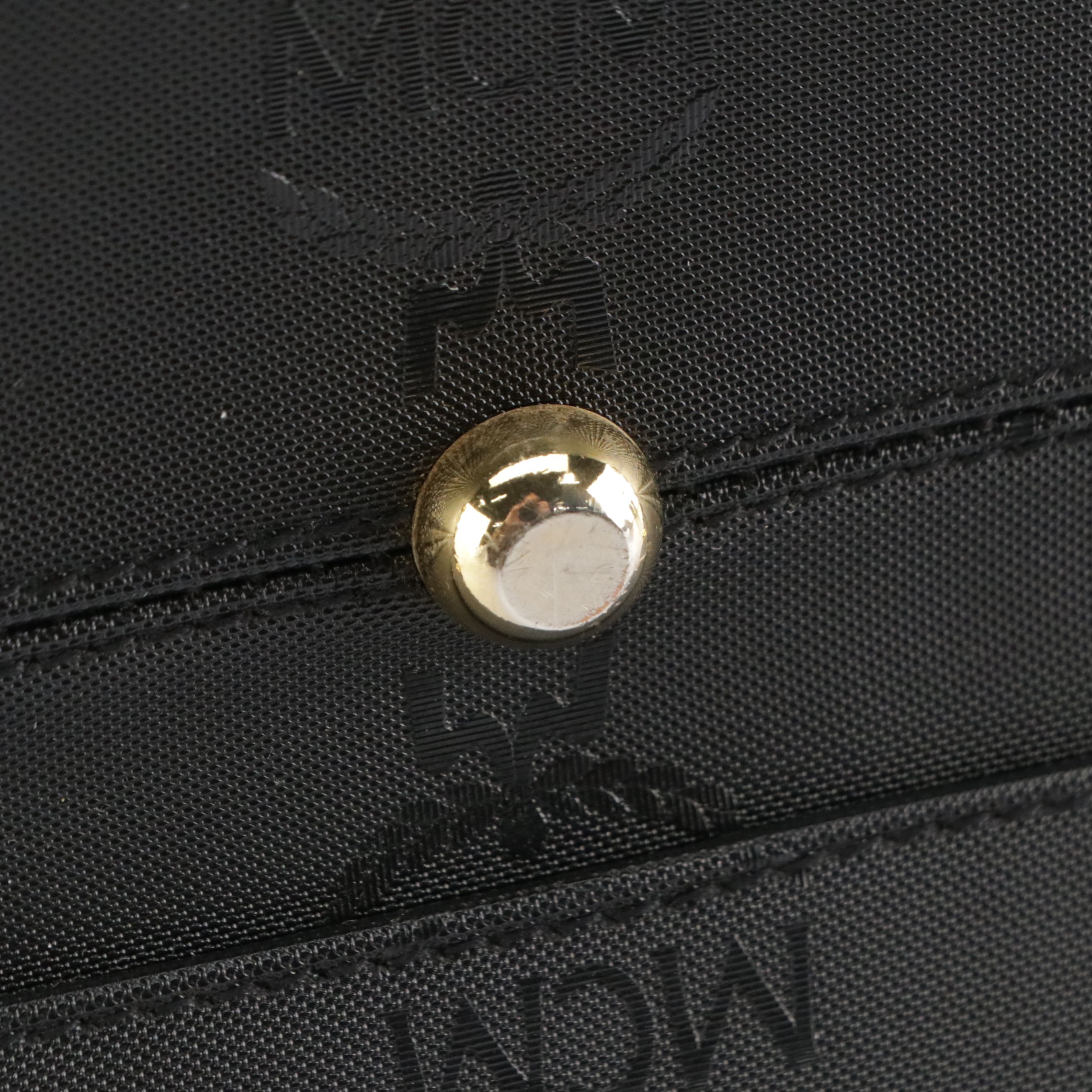 MCM Two-Way Boston Bag in Black Visetos Nylon Canvas and Leather Trim