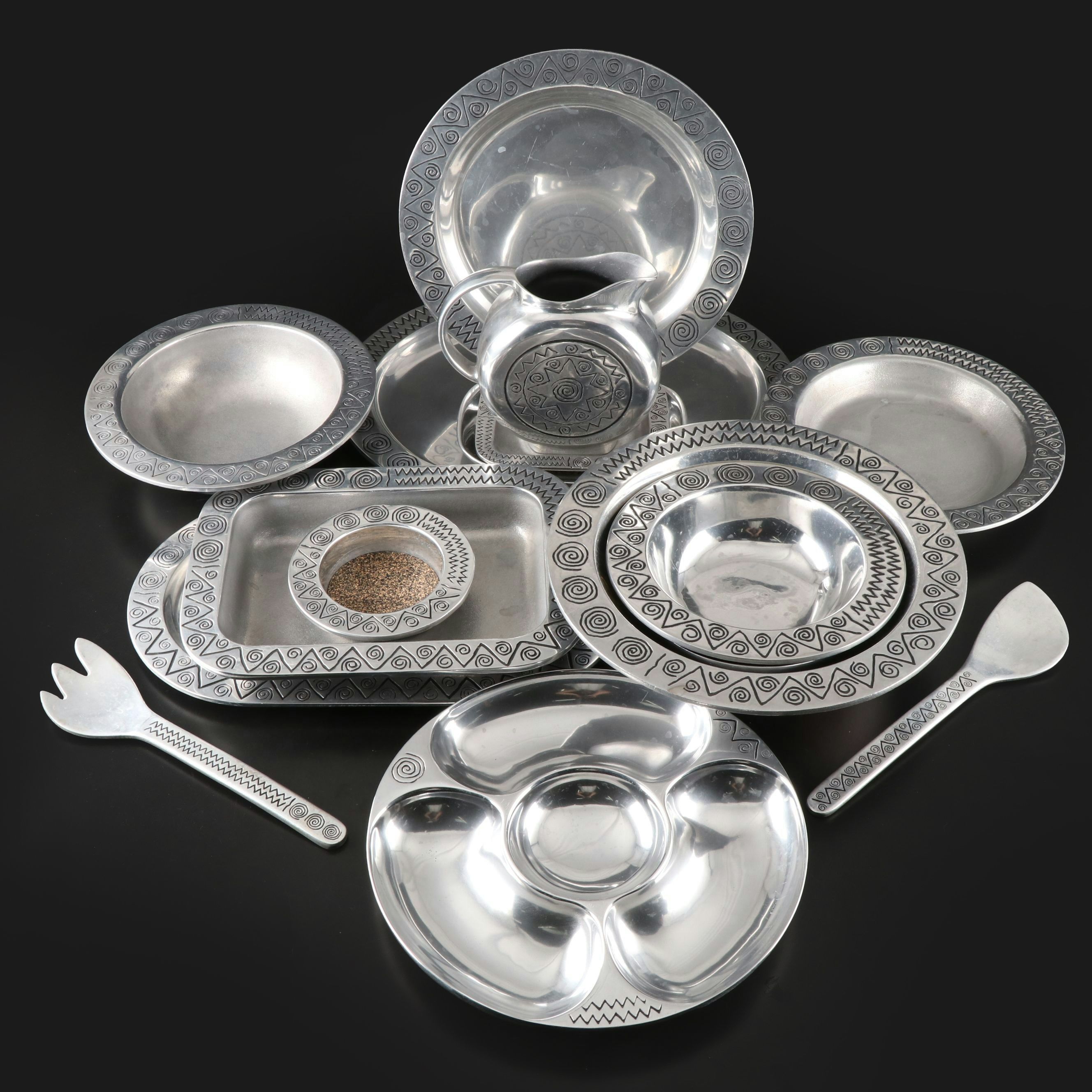 Wilton Armetale "Reggae" and Other Pewter Serveware and Bakeware