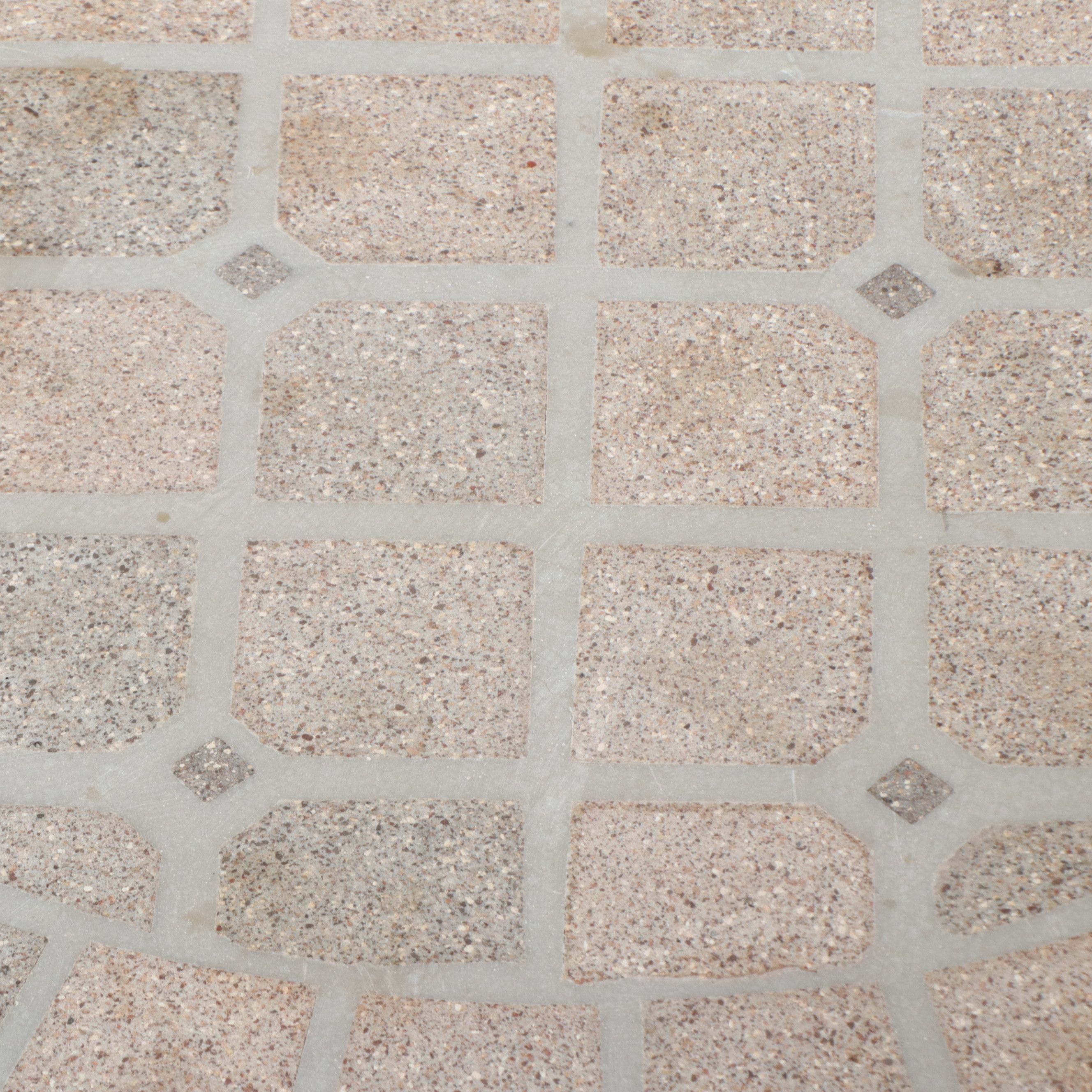 Contemporary Circular Stone Mosaic Pedestal Side Table, 21st Century