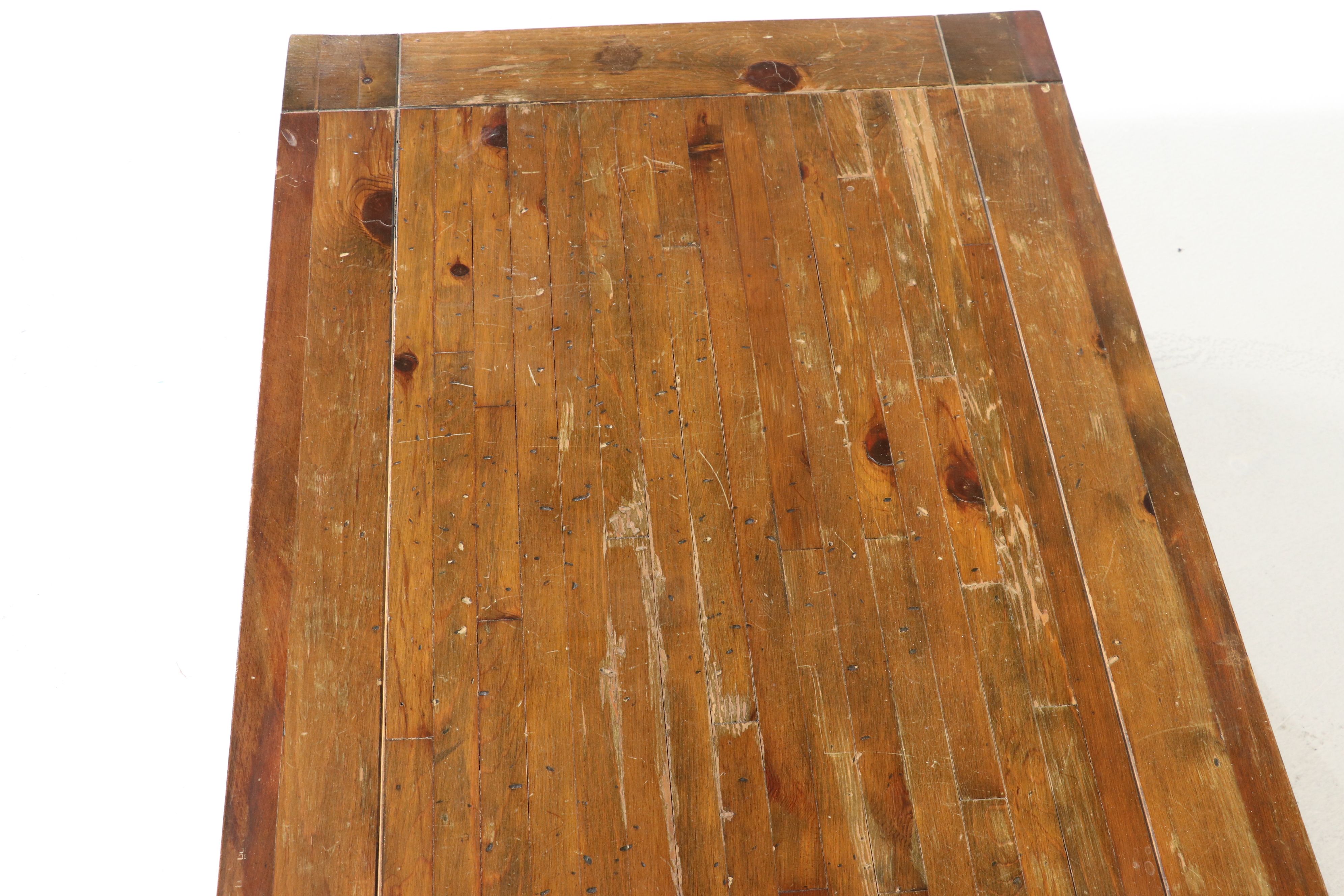 Brutalist Style Pine Coffee and End Table Set, Late 20th Century