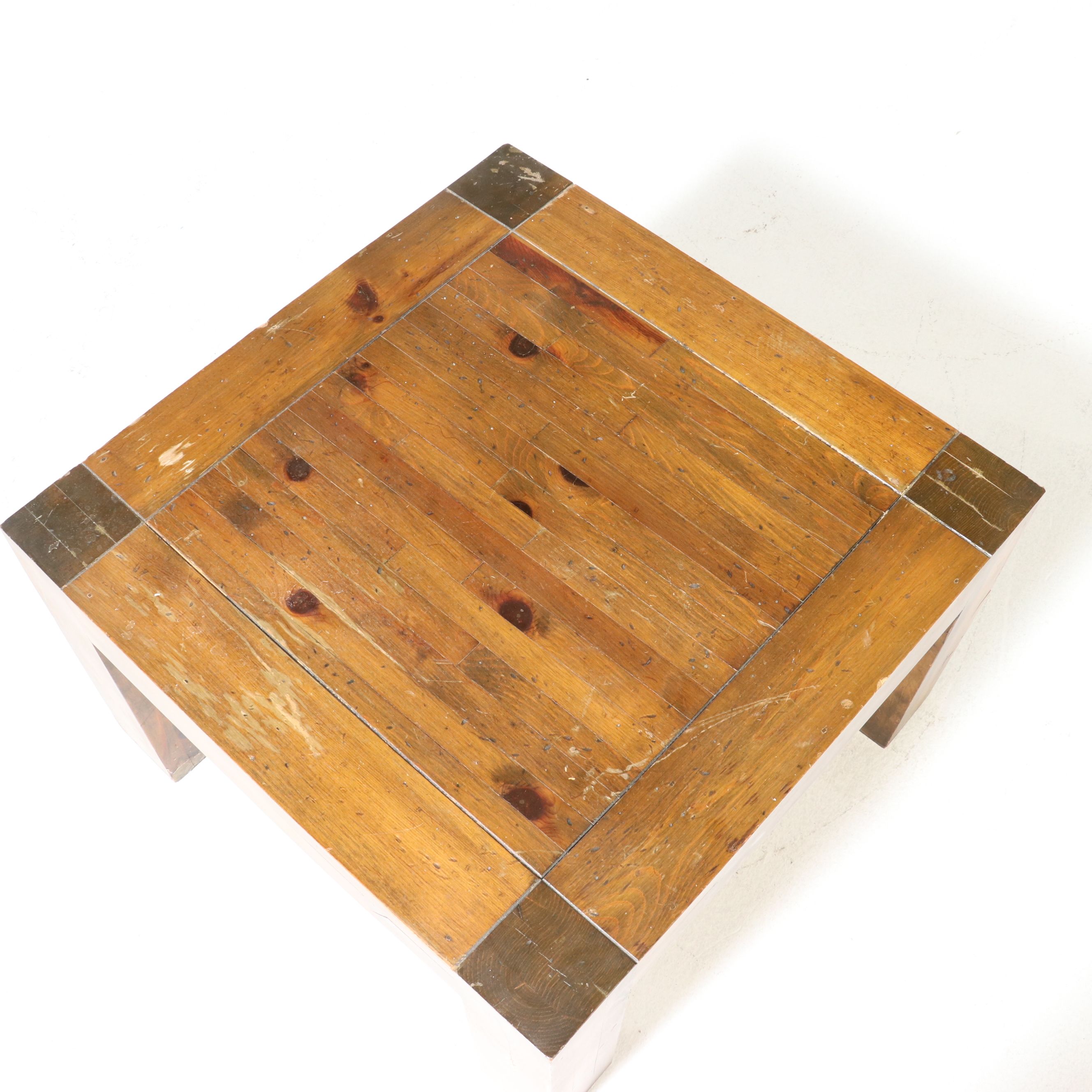 Brutalist Style Pine Coffee and End Table Set, Late 20th Century