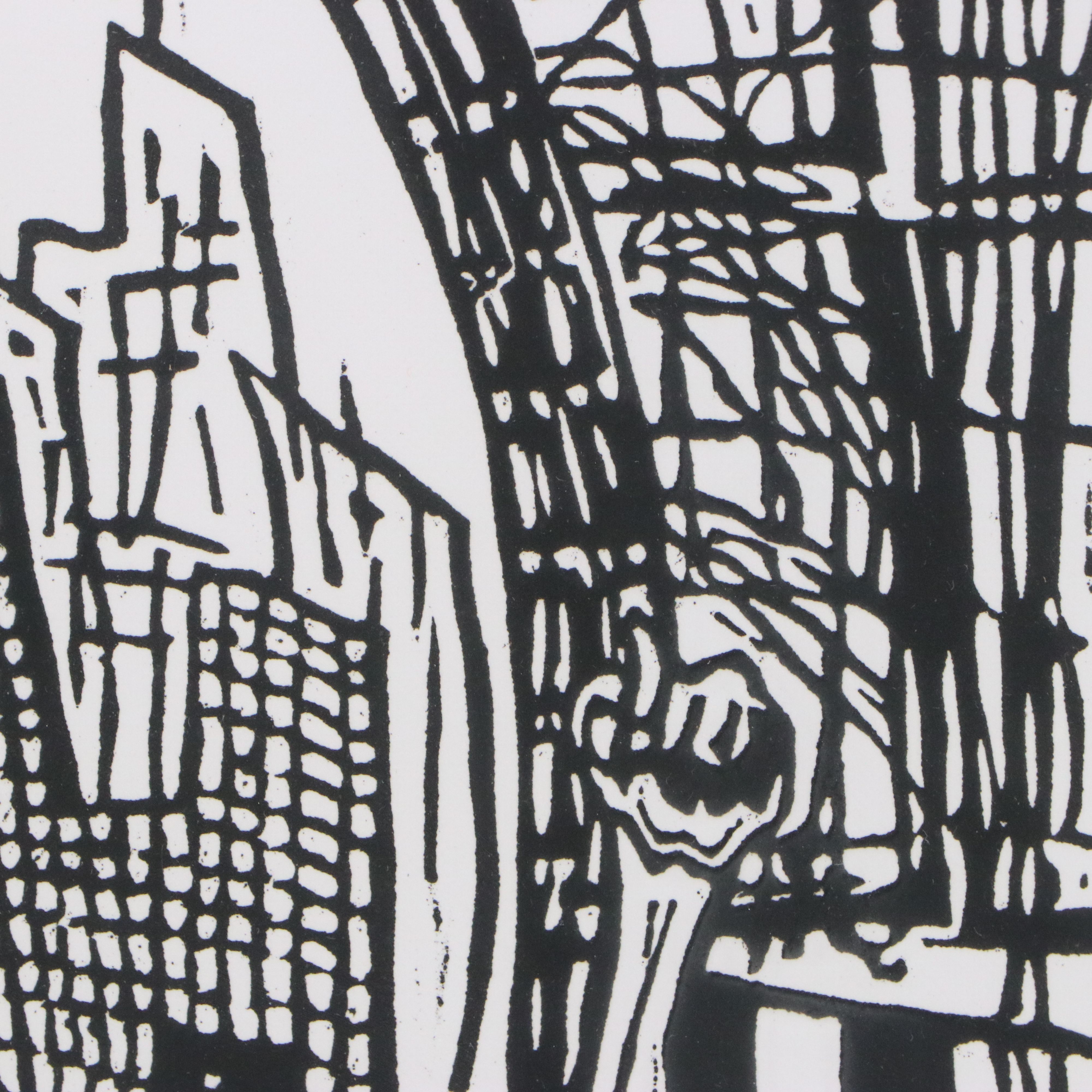 Chris Plummer Woodcut "Lost Head," 21st Century