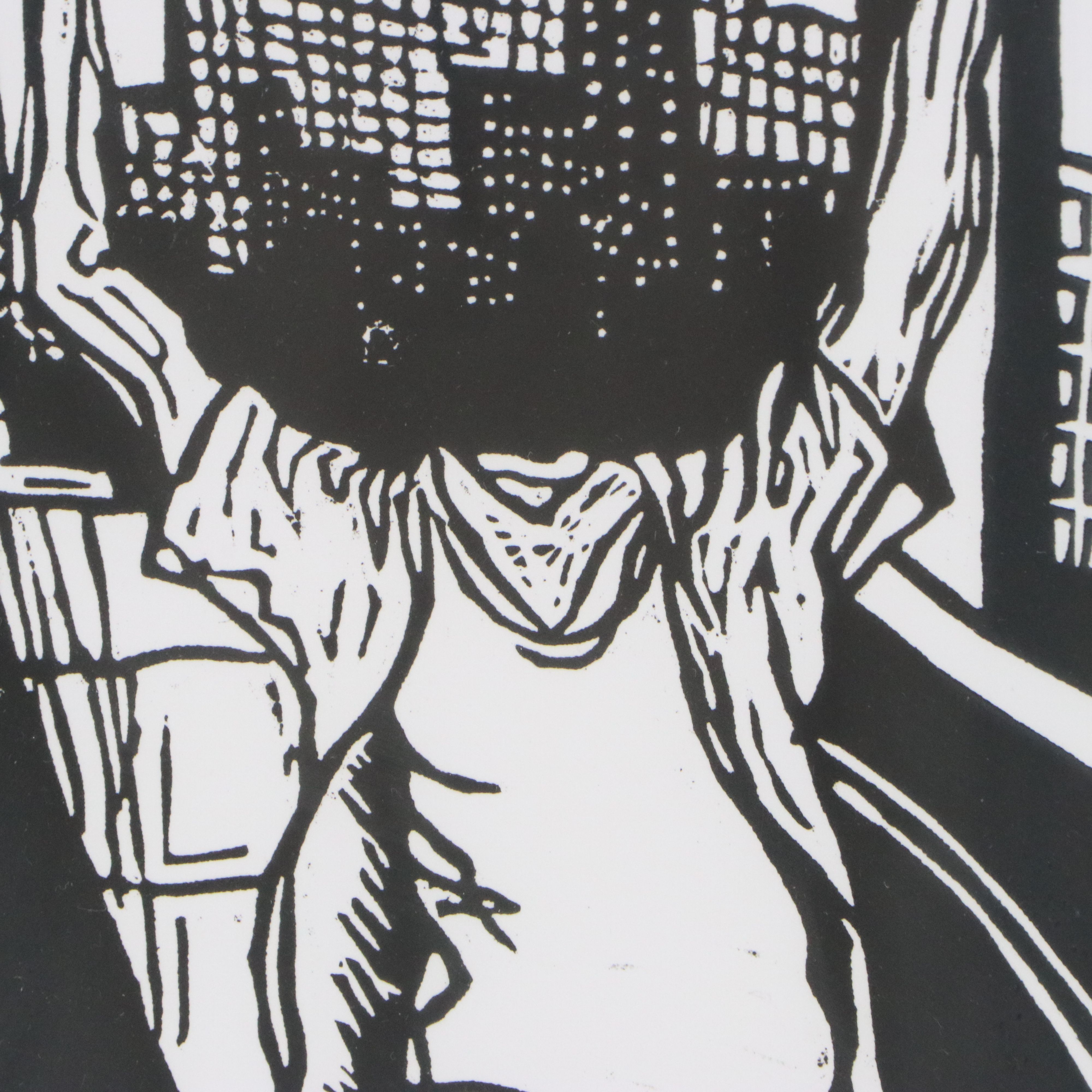 Chris Plummer Woodcut "Lost Head," 21st Century