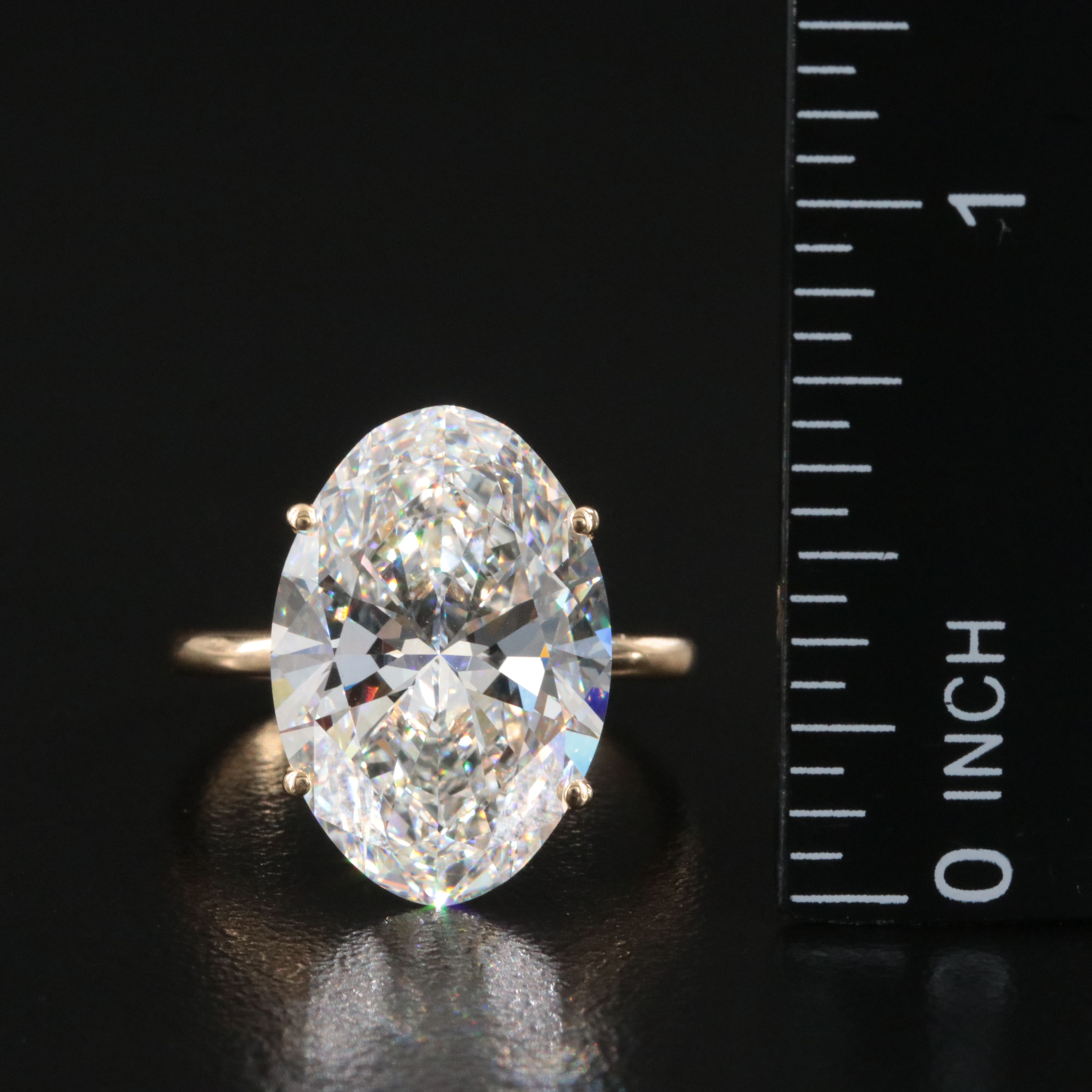 18K 10.01 CT Lab Grown Diamond Solitaire Ring with IGI Report