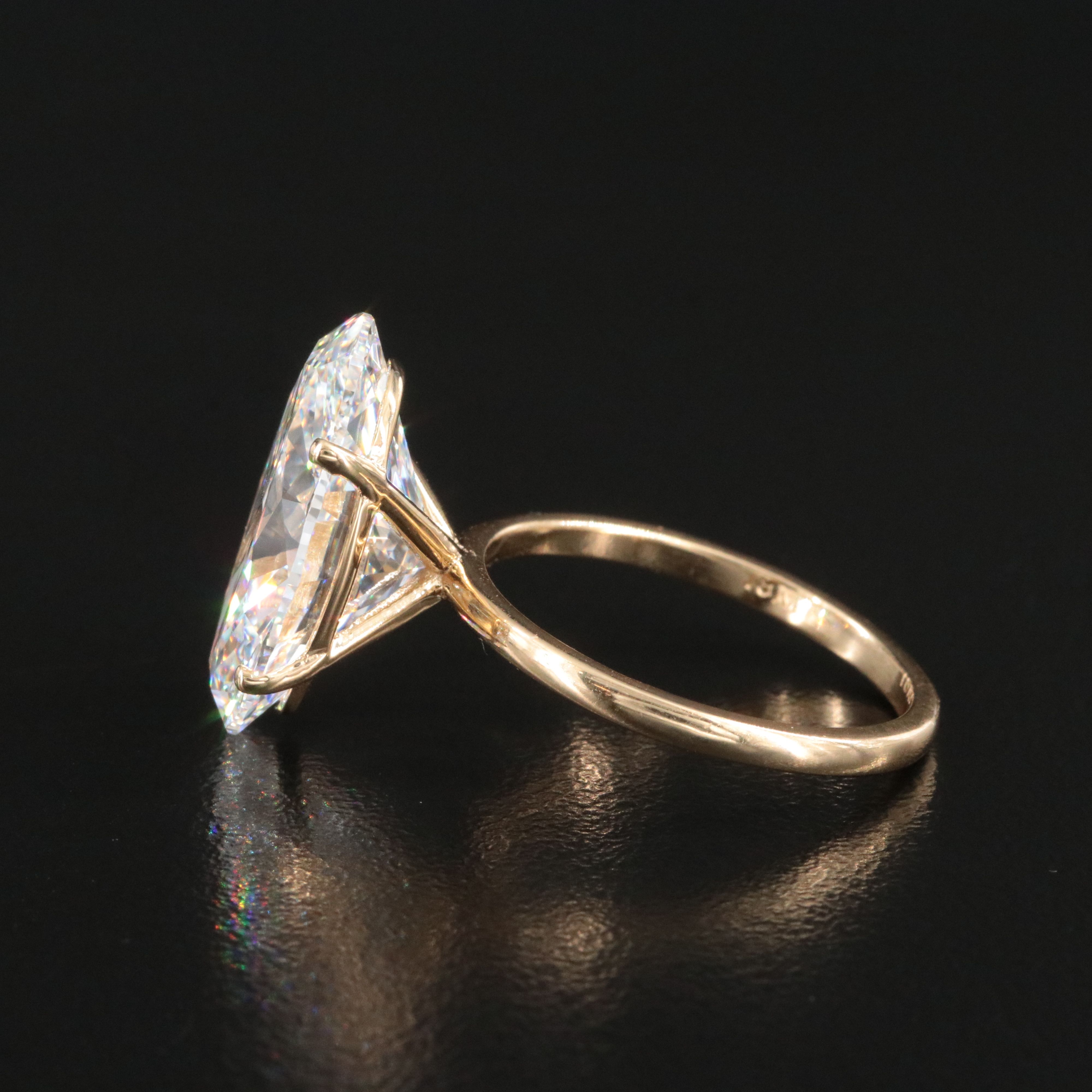 18K 10.01 CT Lab Grown Diamond Solitaire Ring with IGI Report