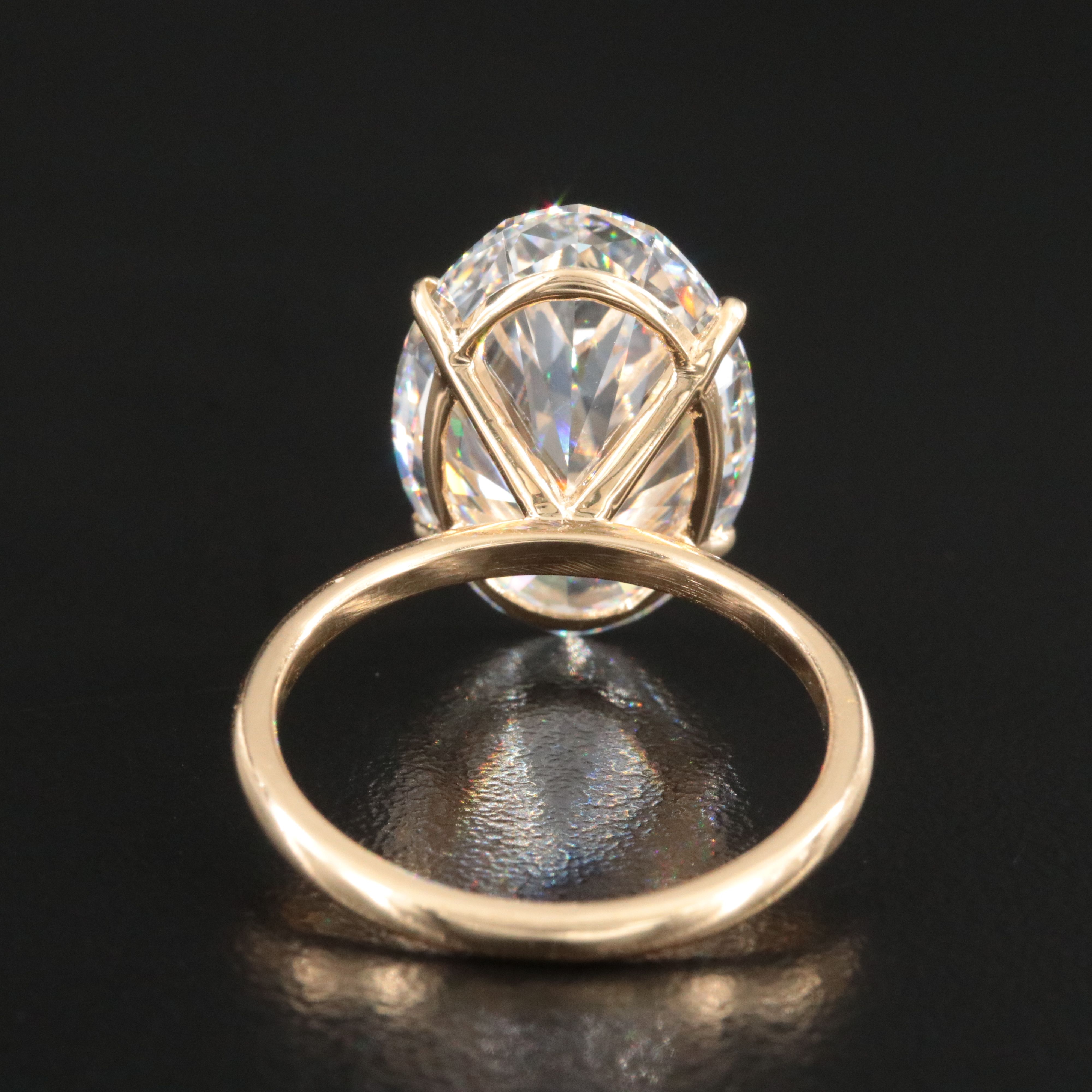 18K 10.01 CT Lab Grown Diamond Solitaire Ring with IGI Report