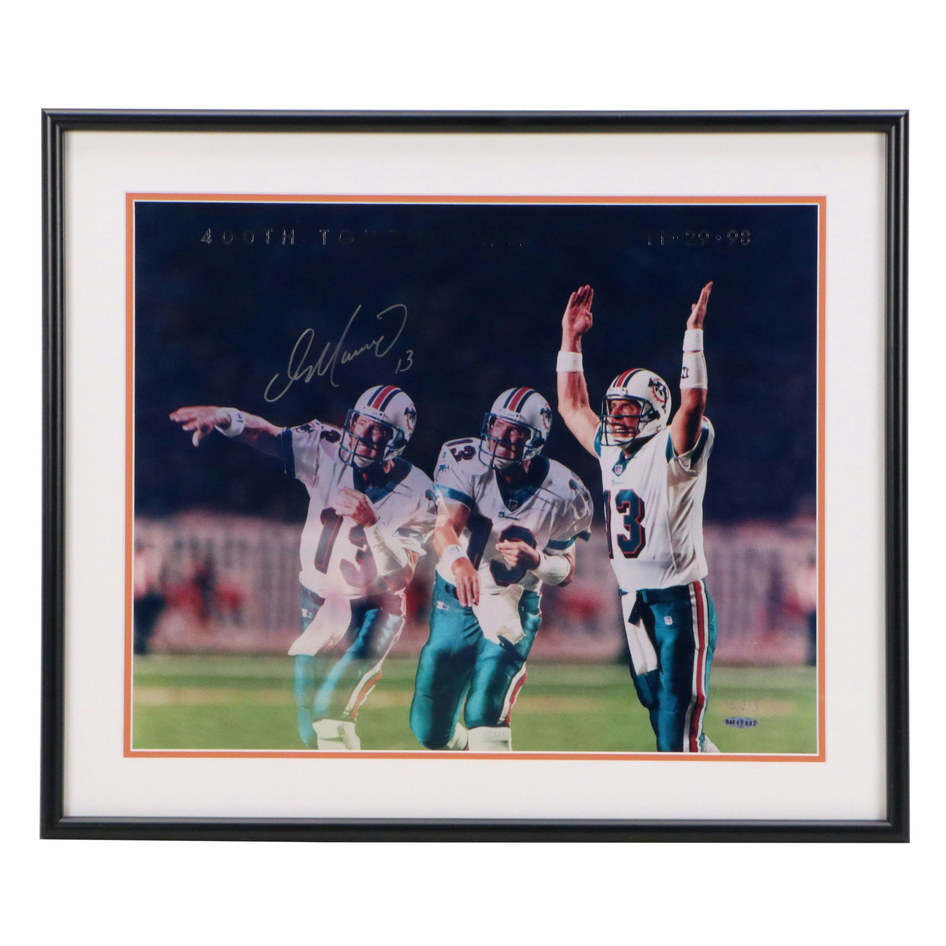 Dan Marino Signed Digital Print "400th Touchdown Pass," 1998
